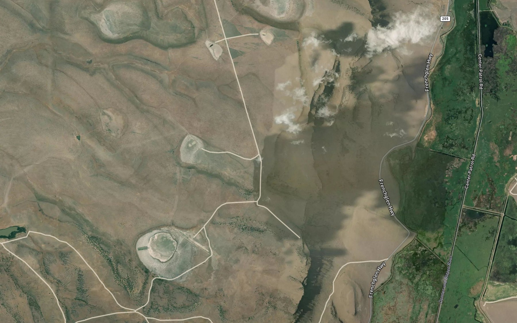 Satellite map of the Road Lake