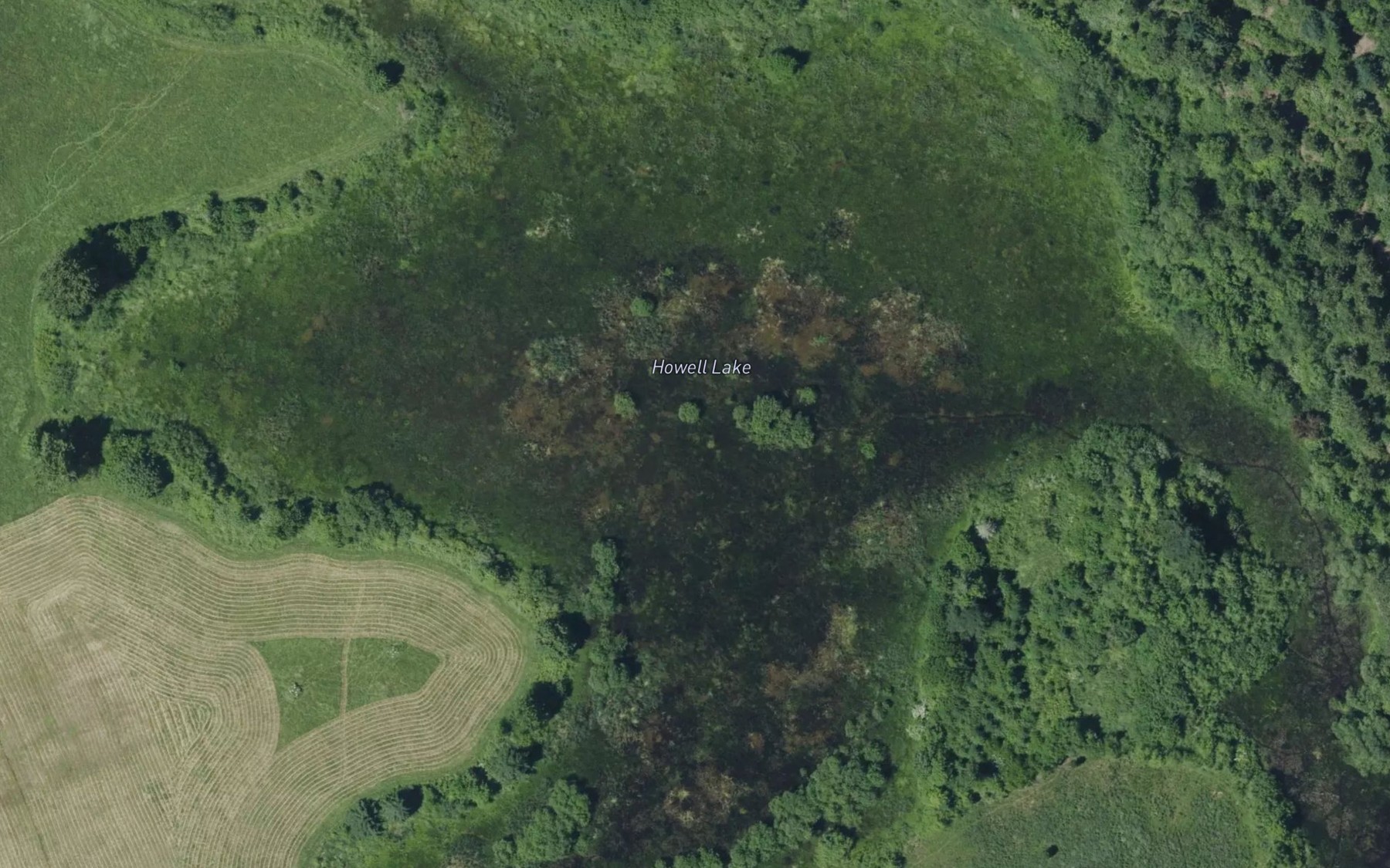Satellite map of the Howell Lake