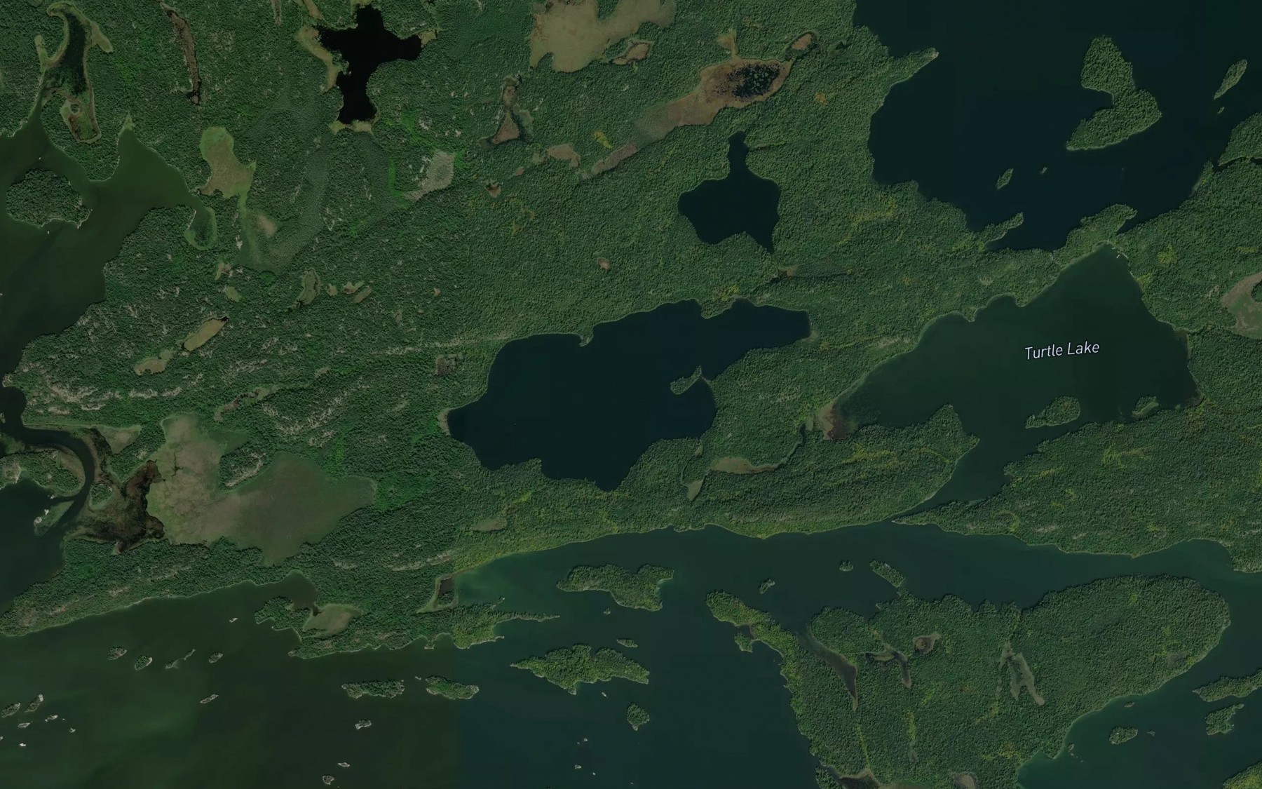 Satellite map of the Kawakamik Lake