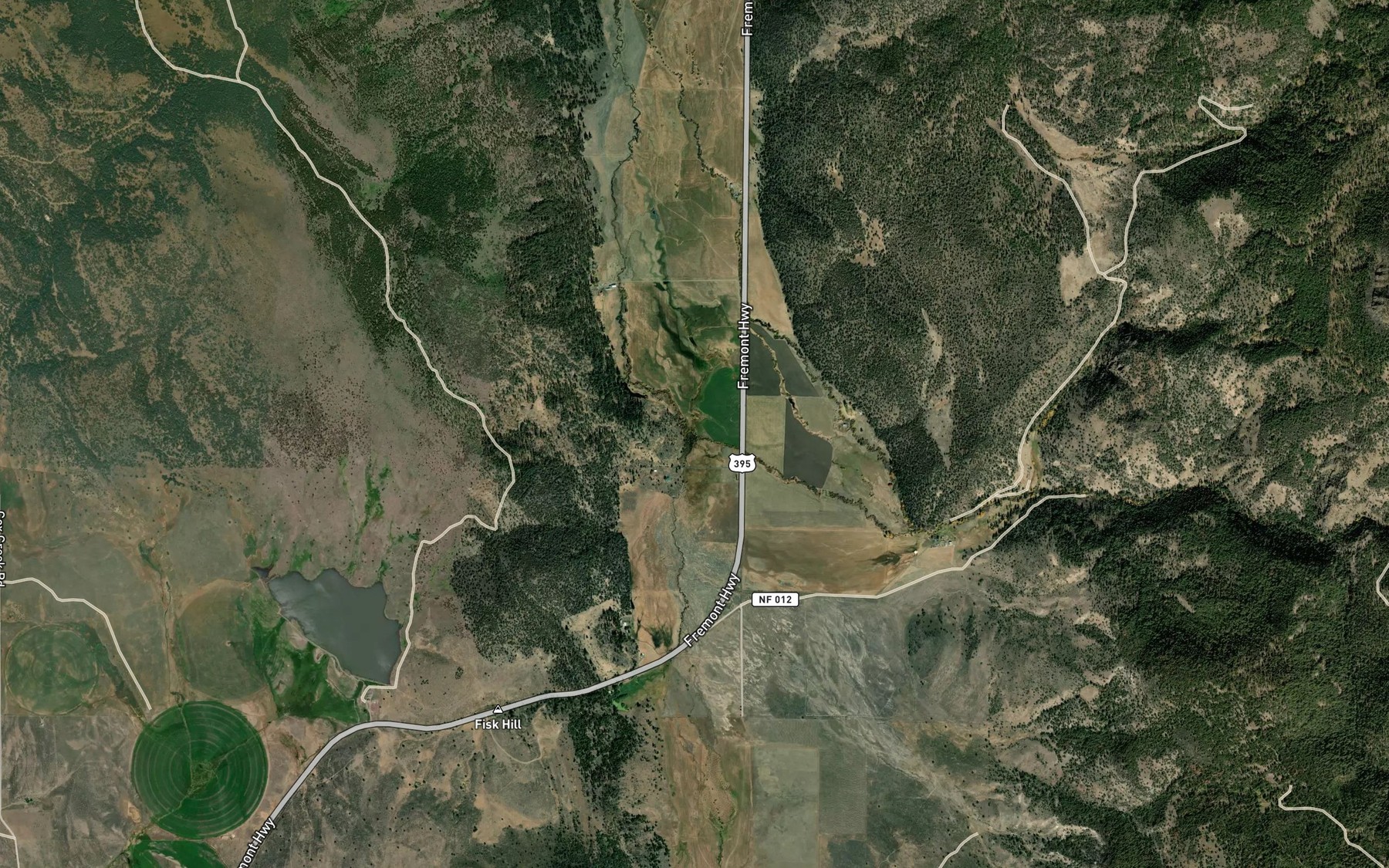 Satellite map of the Jones Creek