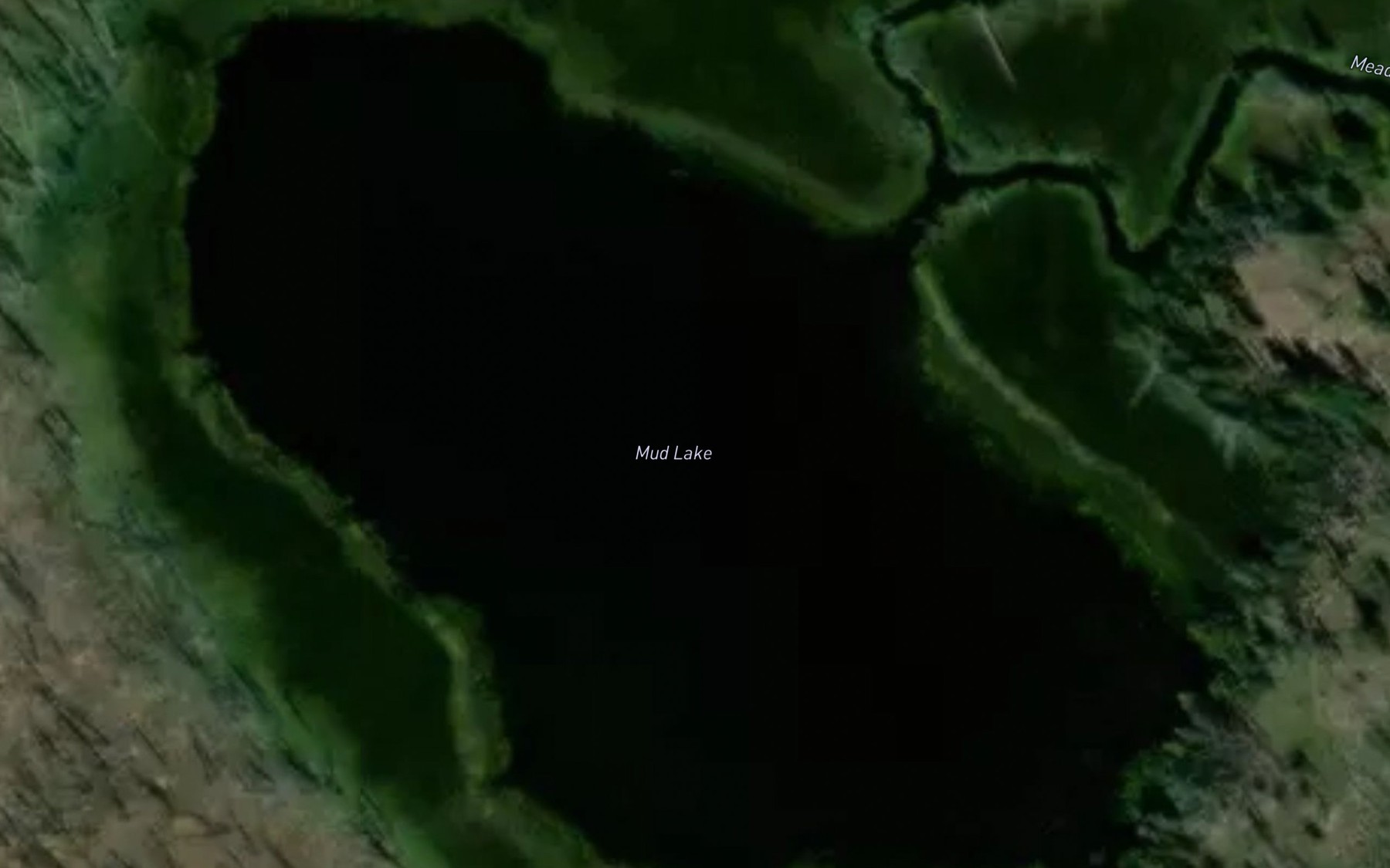 Satellite map of the Mud Lake