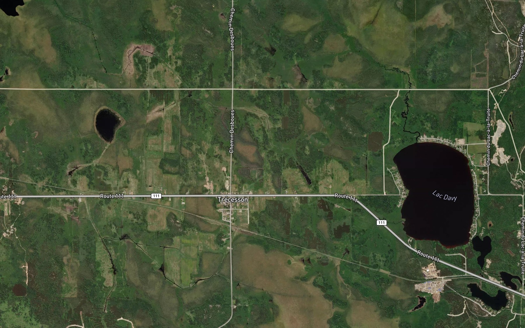 Satellite map of the Cours d'eau Belanger