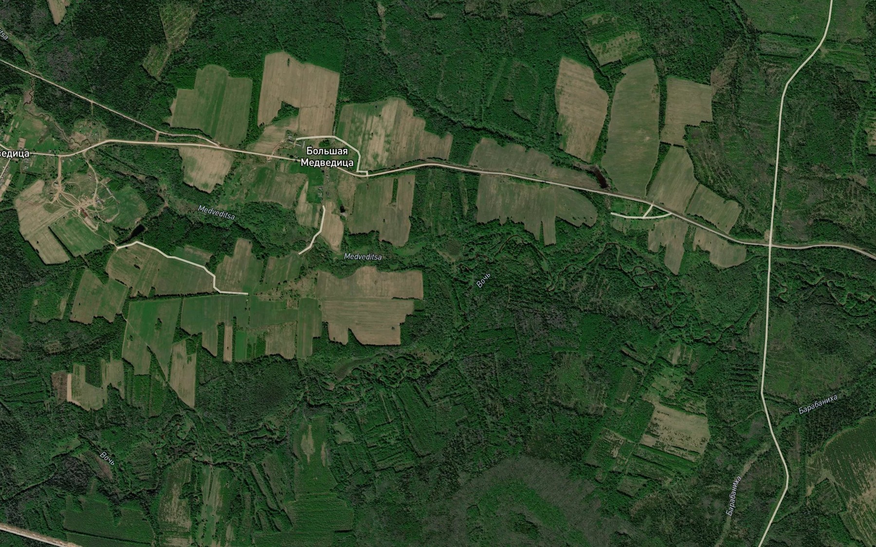 Satellite map of the Medveditsa