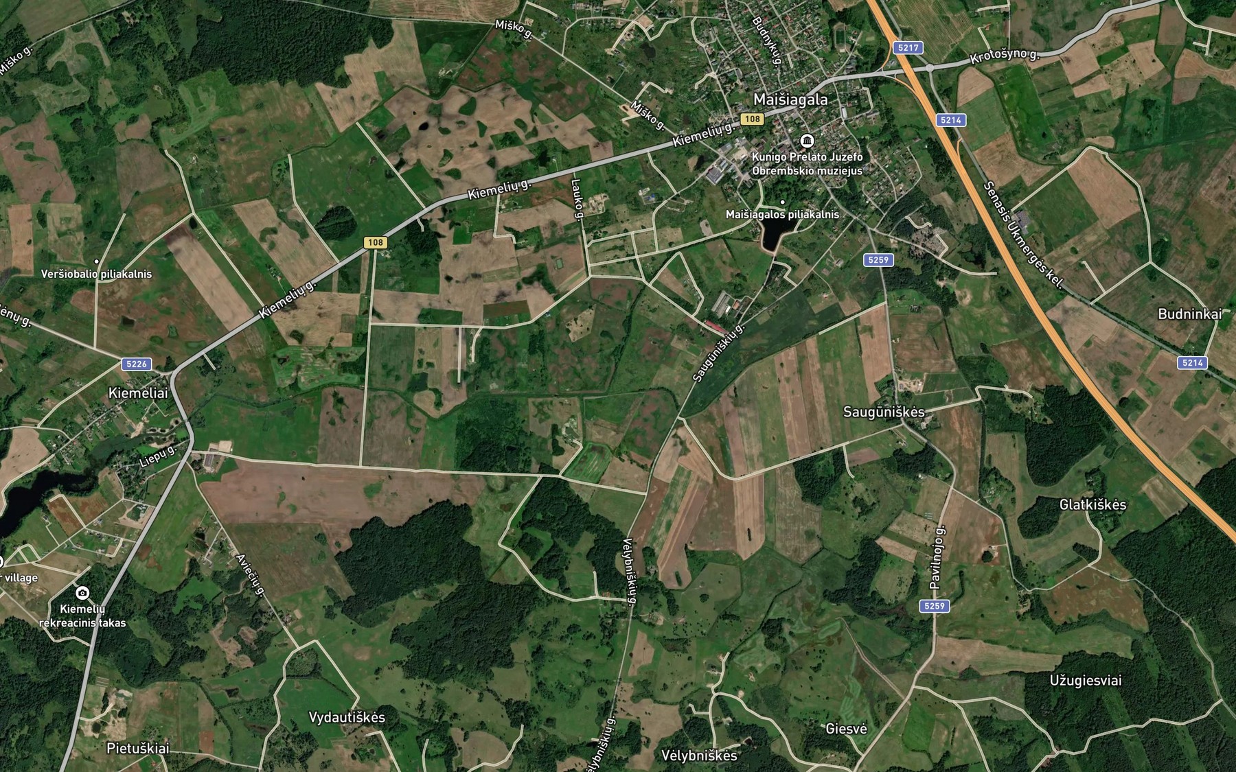Satellite map of the Vilnoja