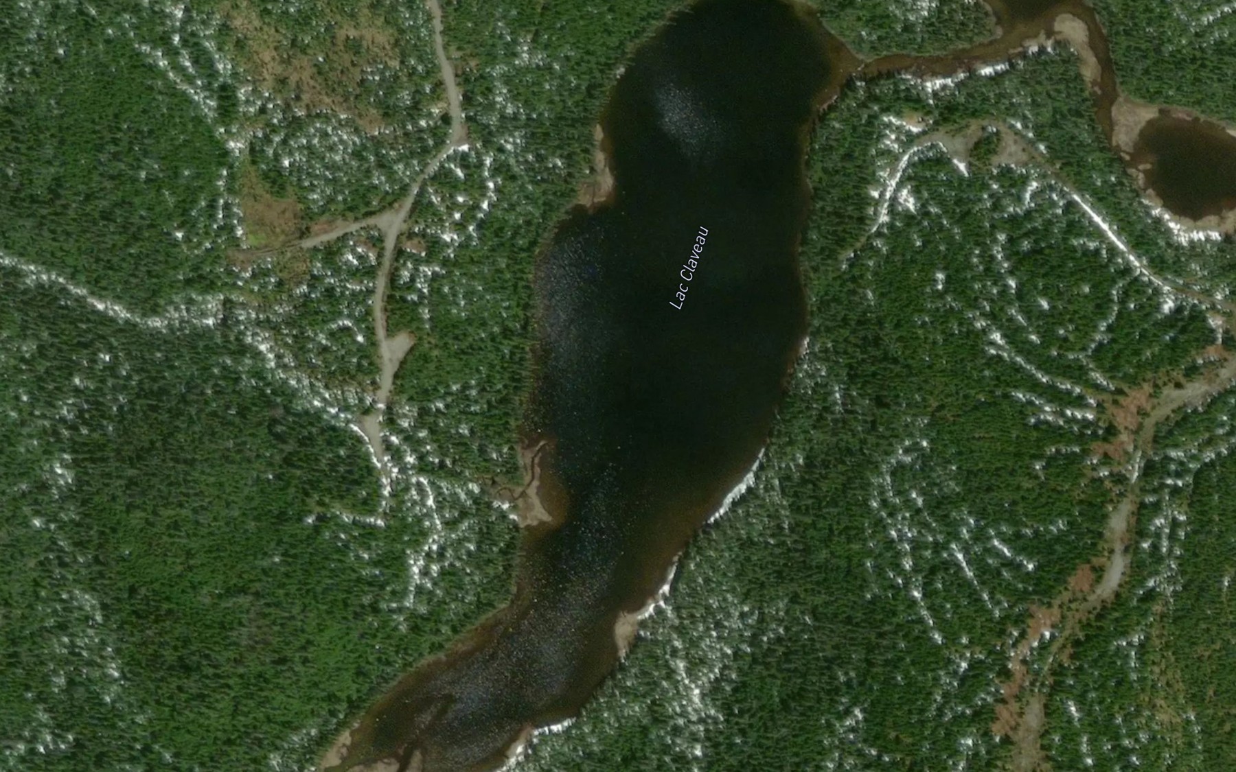Satellite map of the Lac Claveau