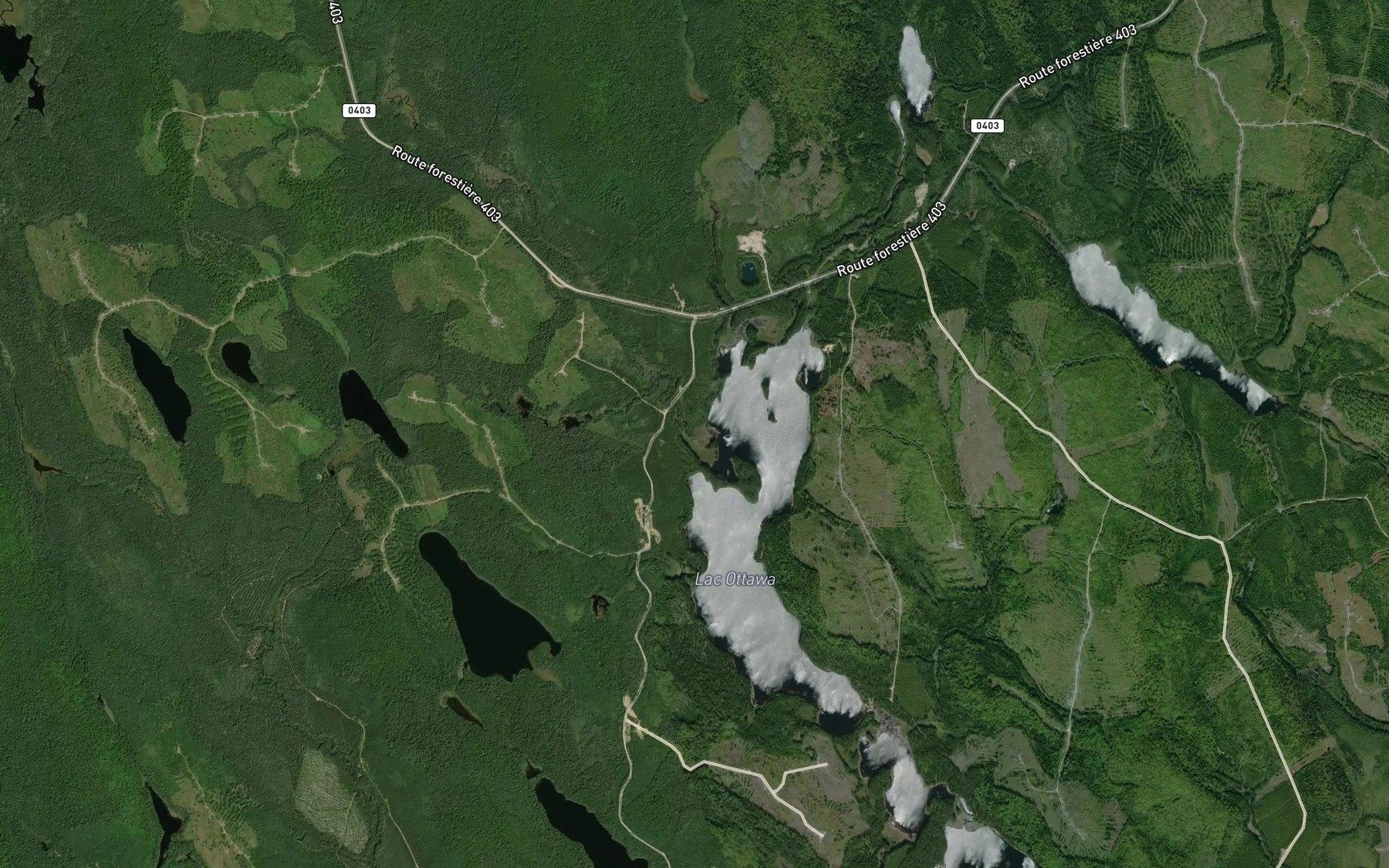 Satellite map of the Ruisseau aux Pins Secs