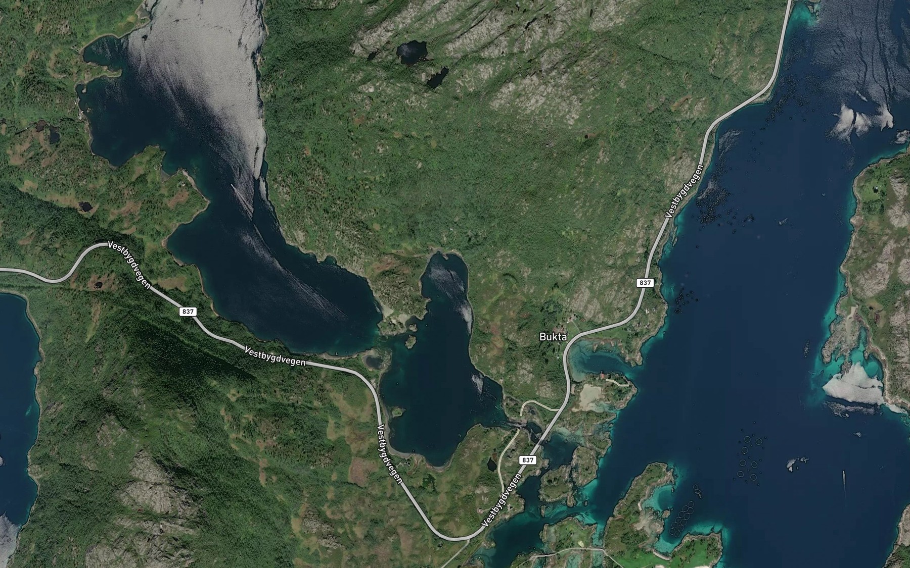 Satellite map of the Dalbukta