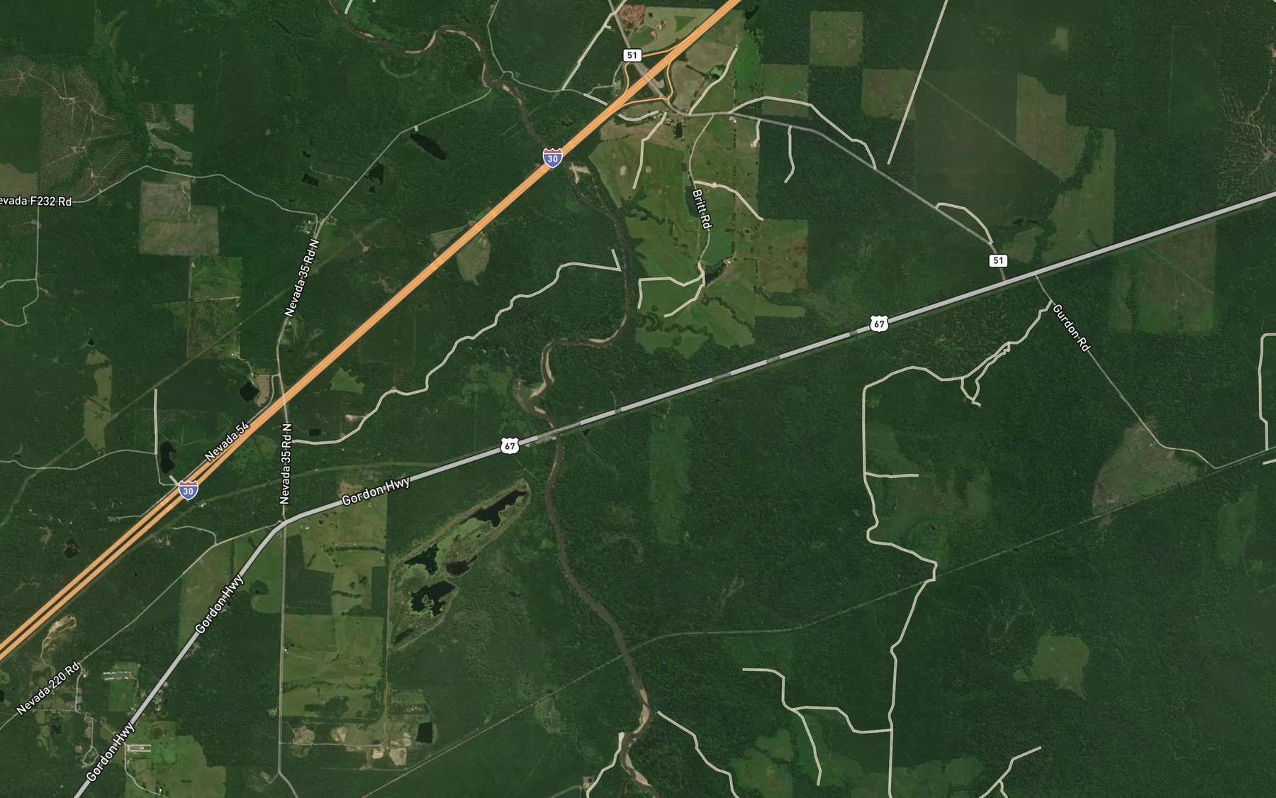 Satellite map of the Half Moon Slough