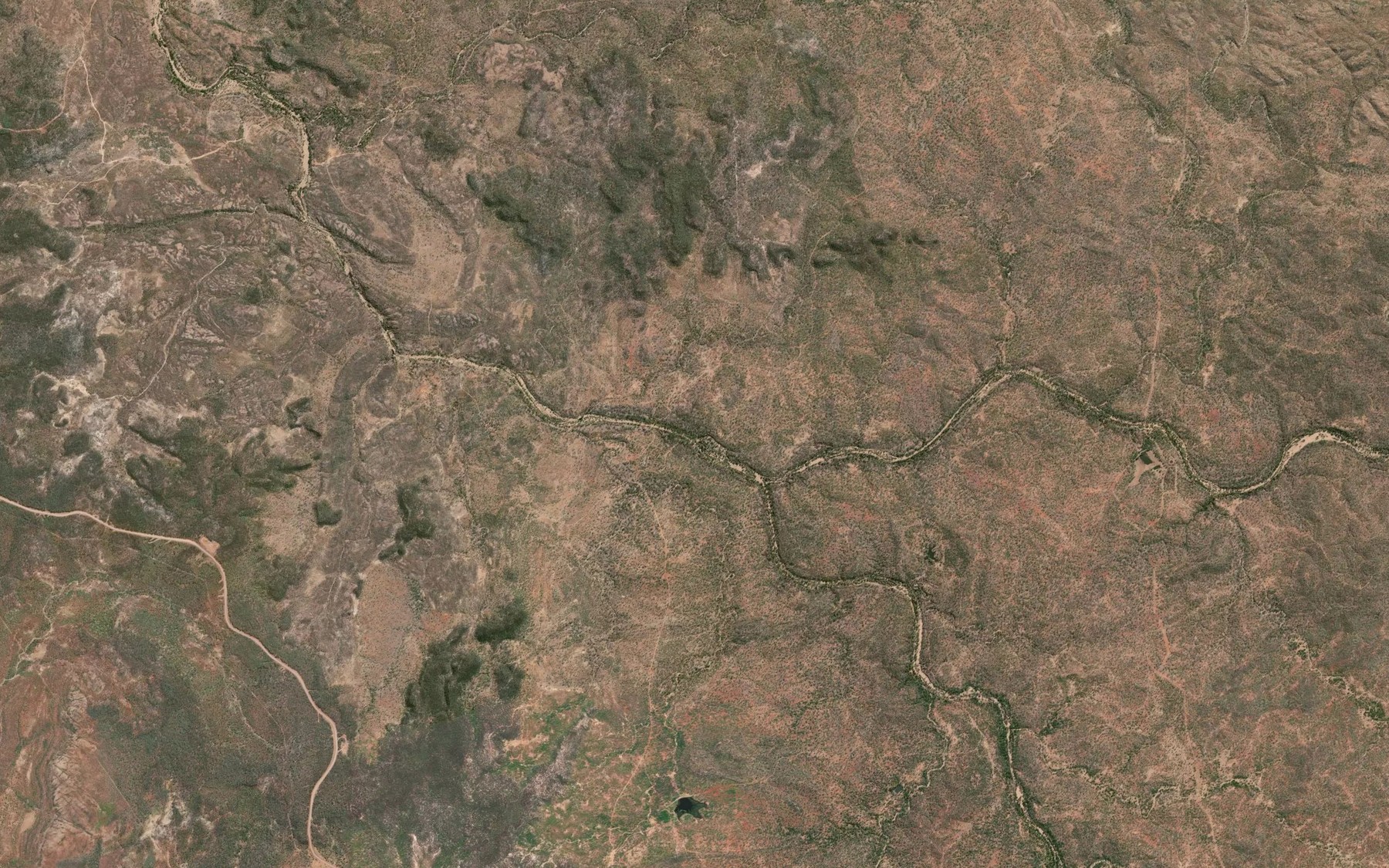 Satellite map of the Daniel Creek