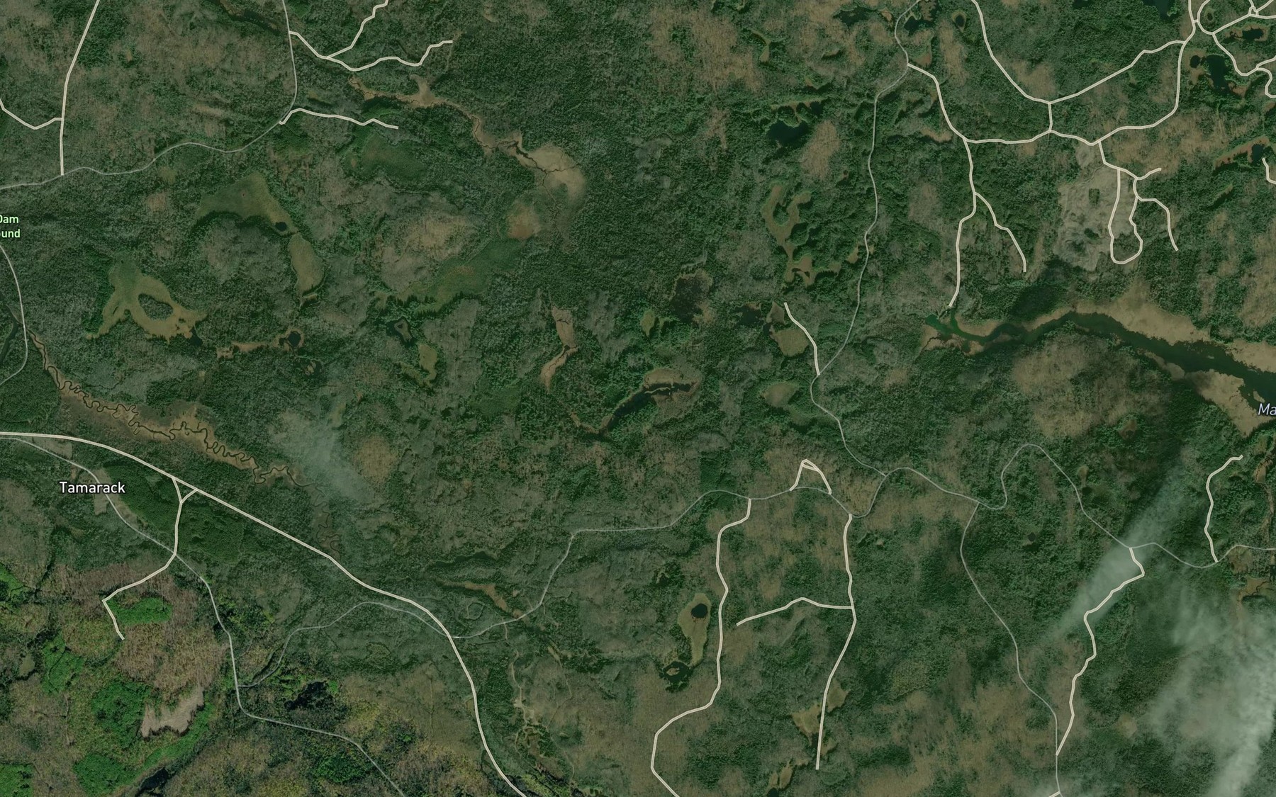 Satellite map of the Plains Lake