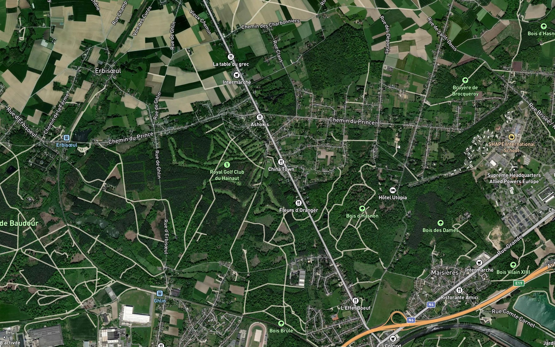 Satellite map of the Rau d'Erbisoeul