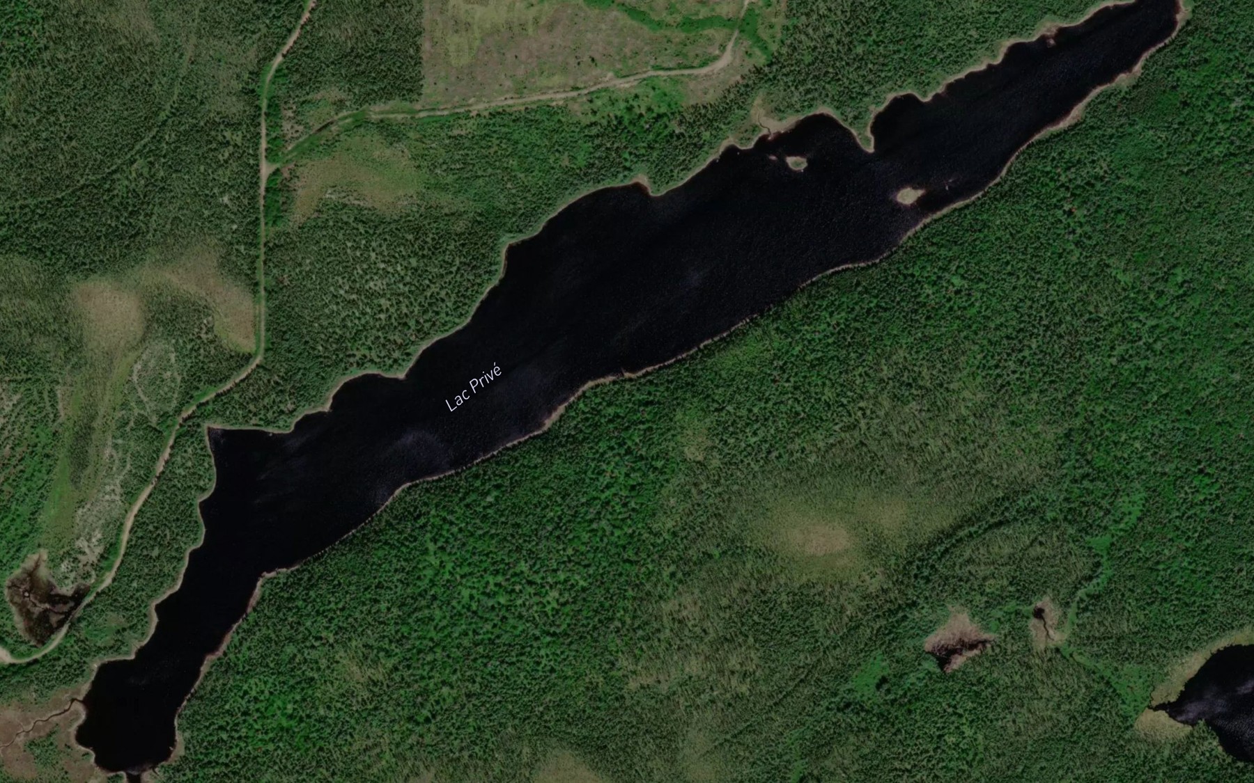 Satellite map of the Lac Prive