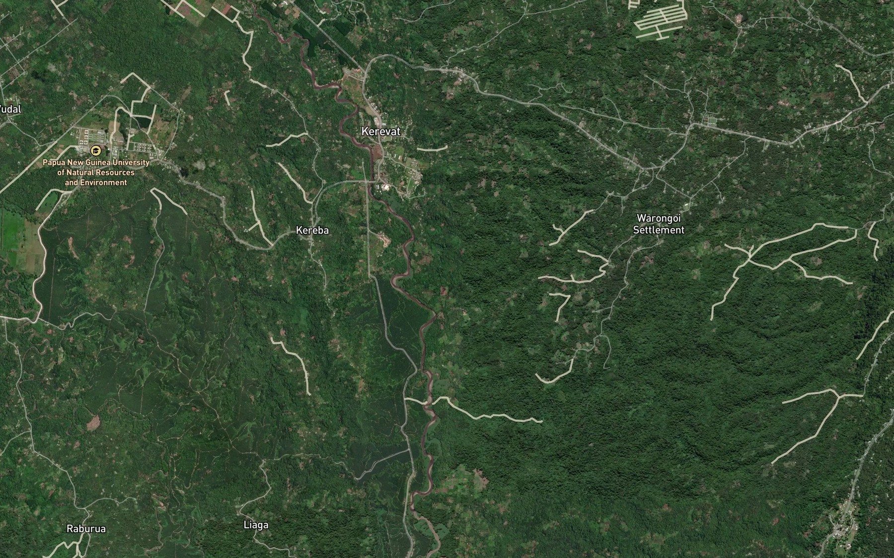 Satellite map of the Paipai Creek