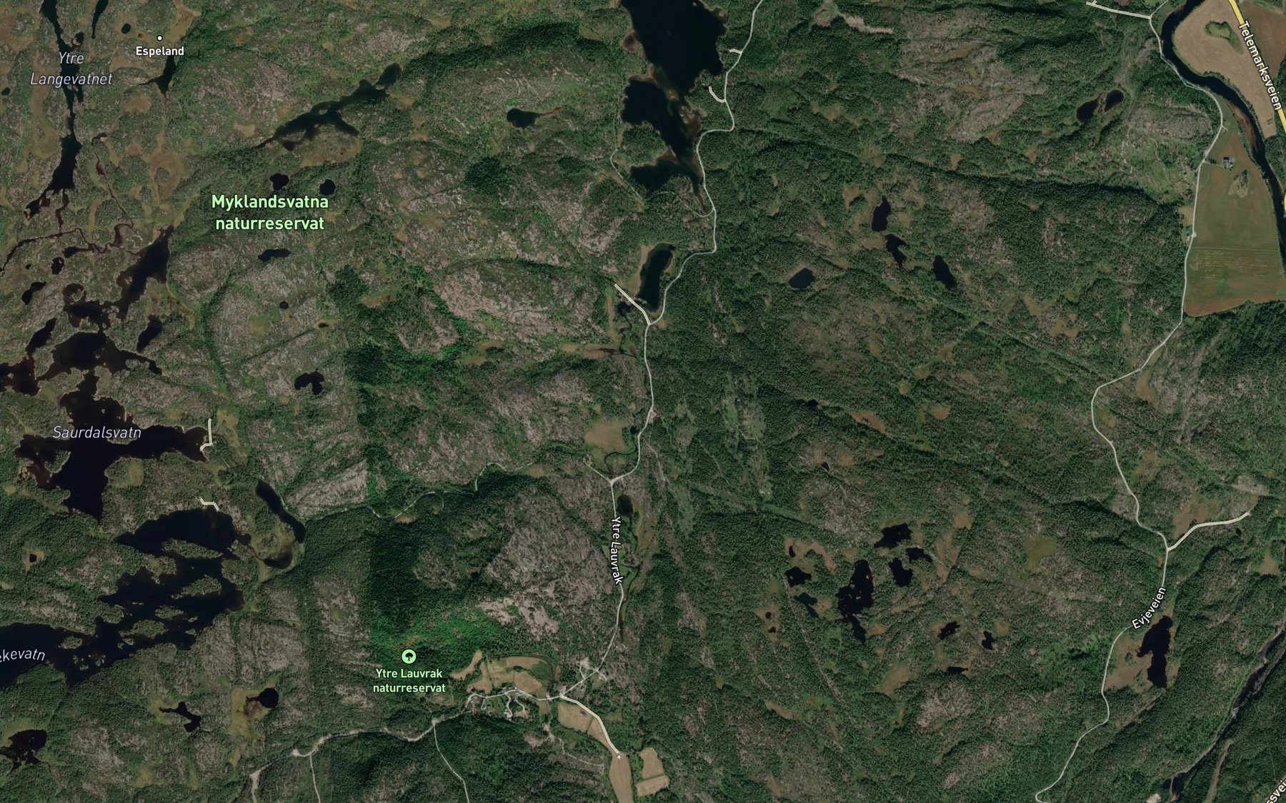 Satellite map of the Vrangefoss