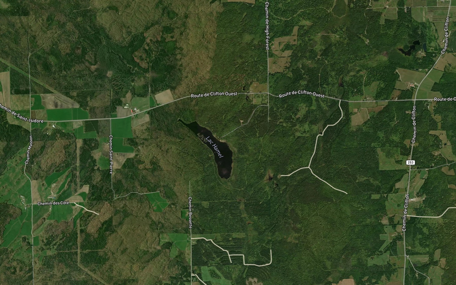Satellite map of the Ruisseau Sucker