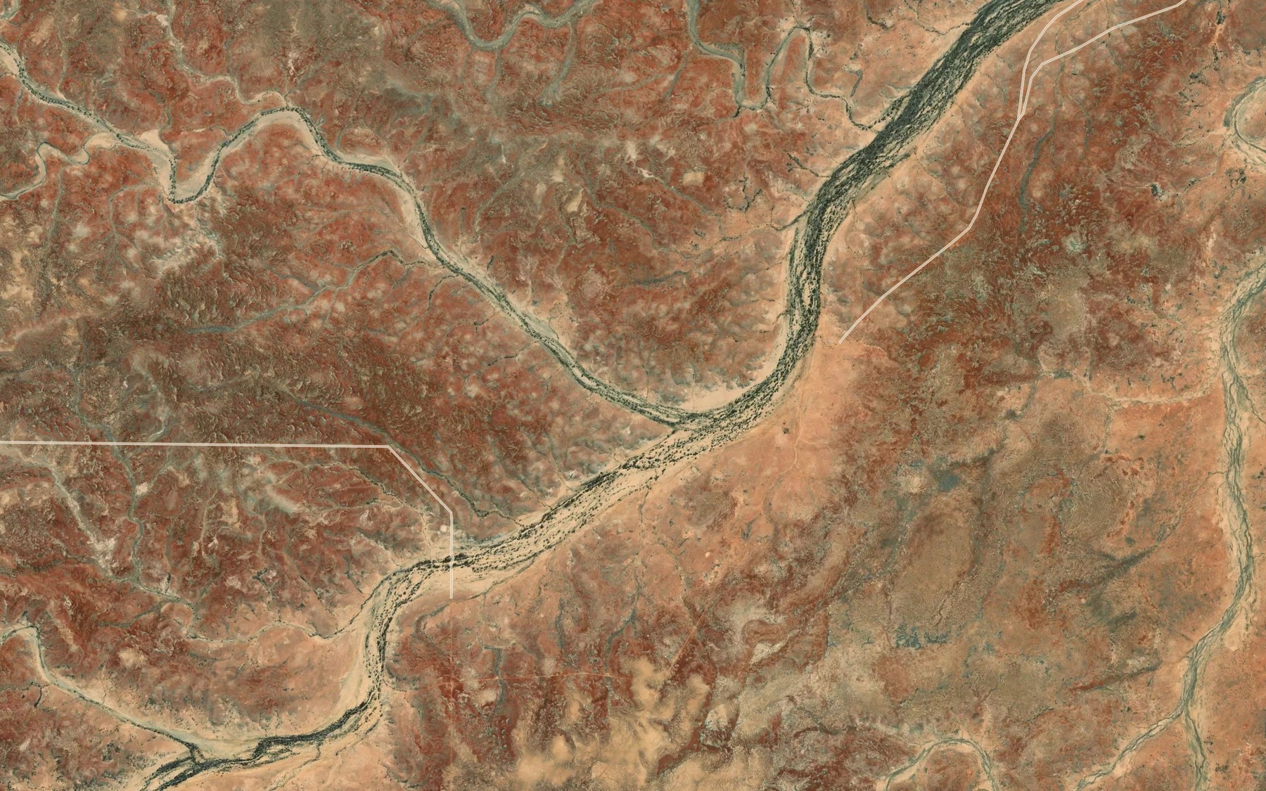 Satellite map of the Welcome Creek