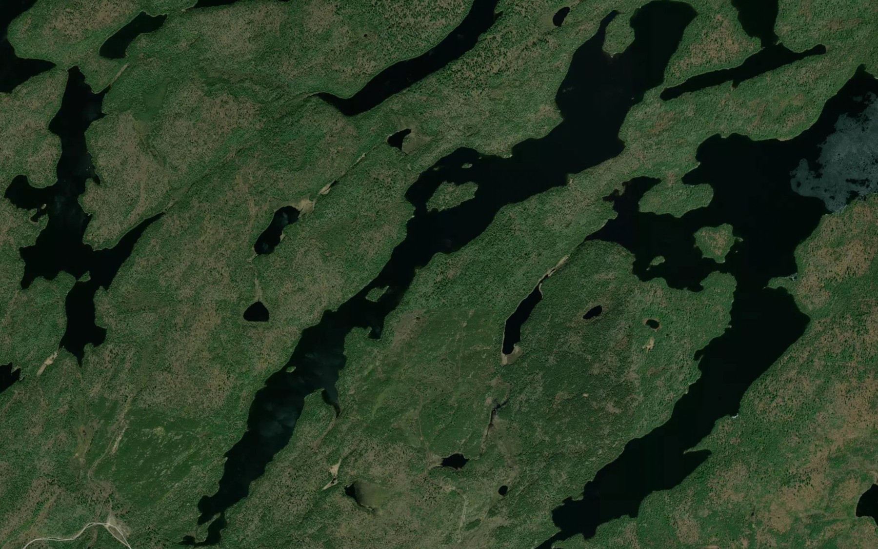 Satellite map of the Sparkle Lake