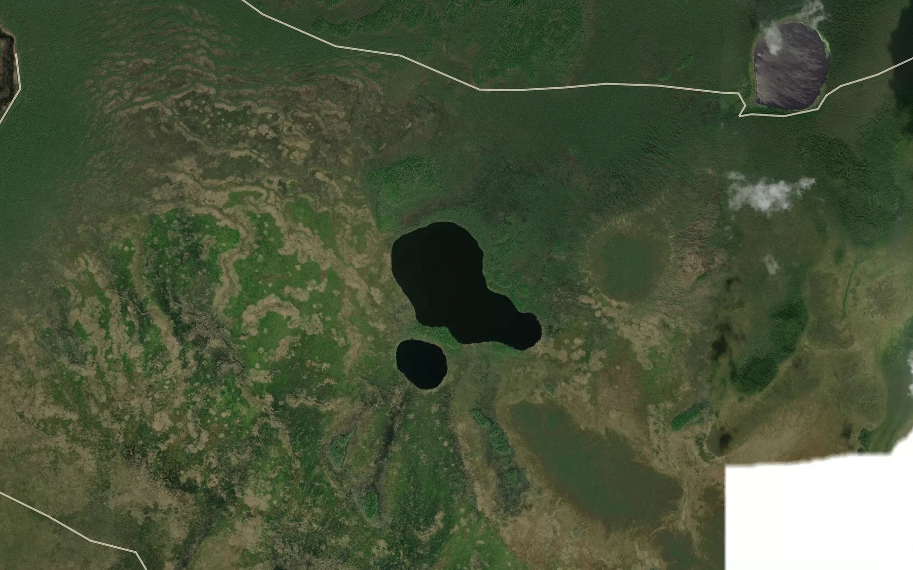 Satellite map of the Ozero Podlistvennoye
