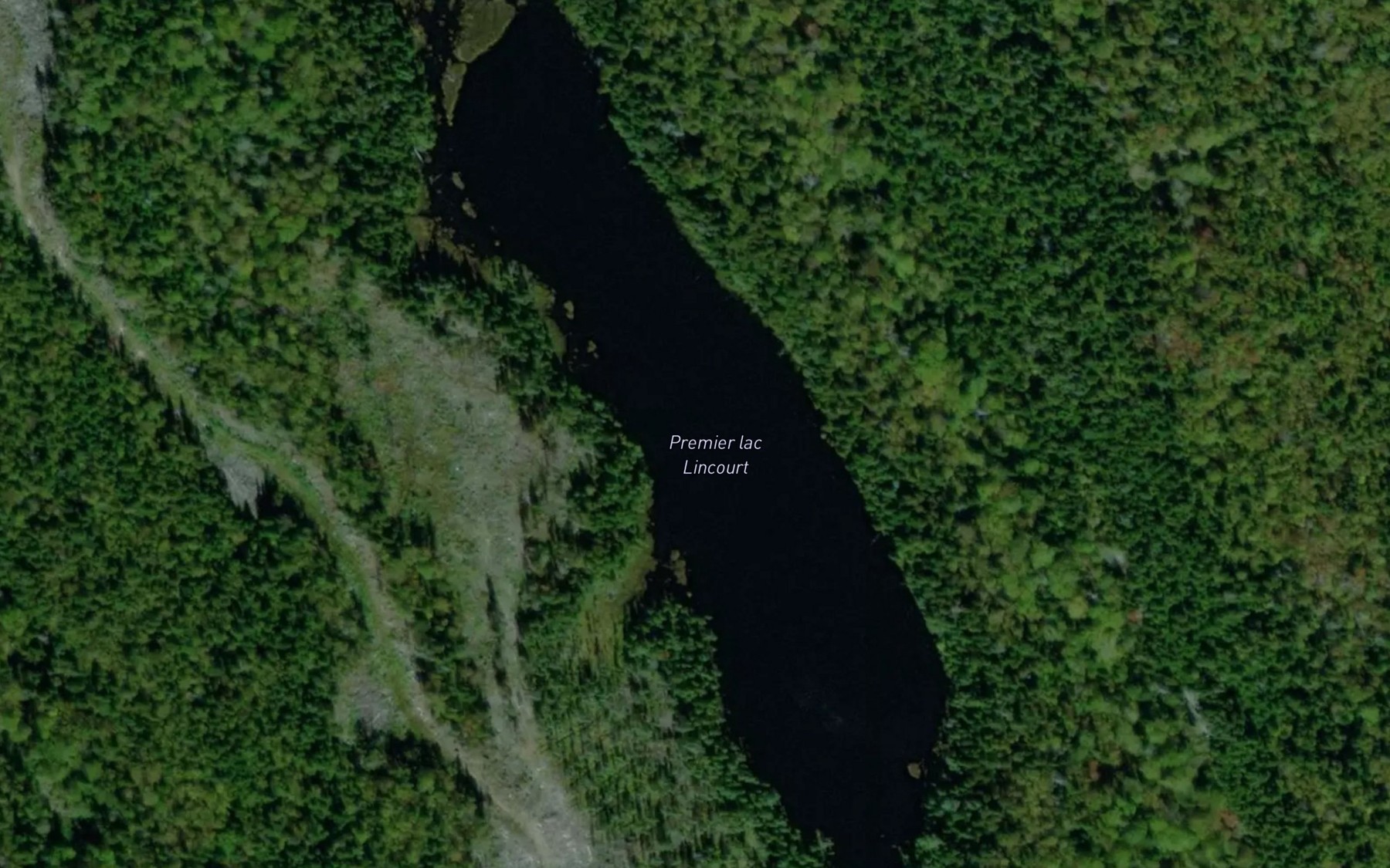 Satellite map of the Premier lac Lincourt