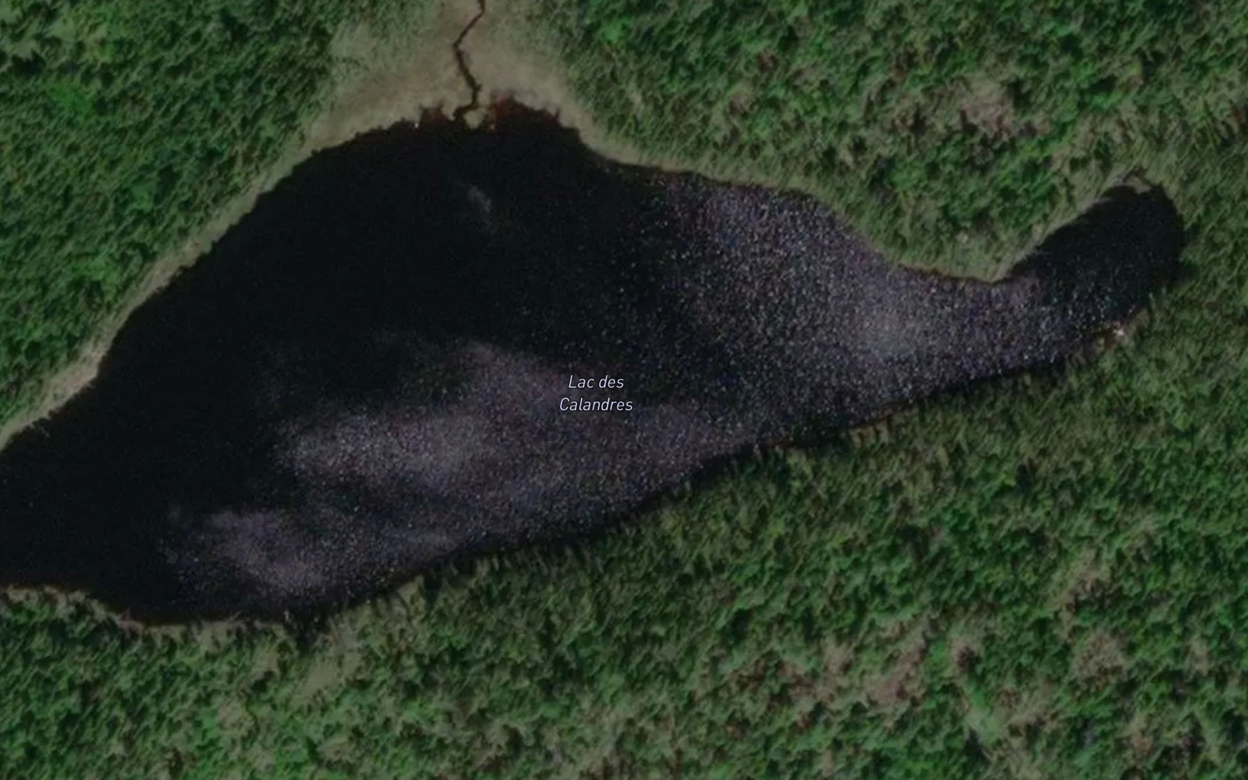 Satellite map of the Lac des Calandres