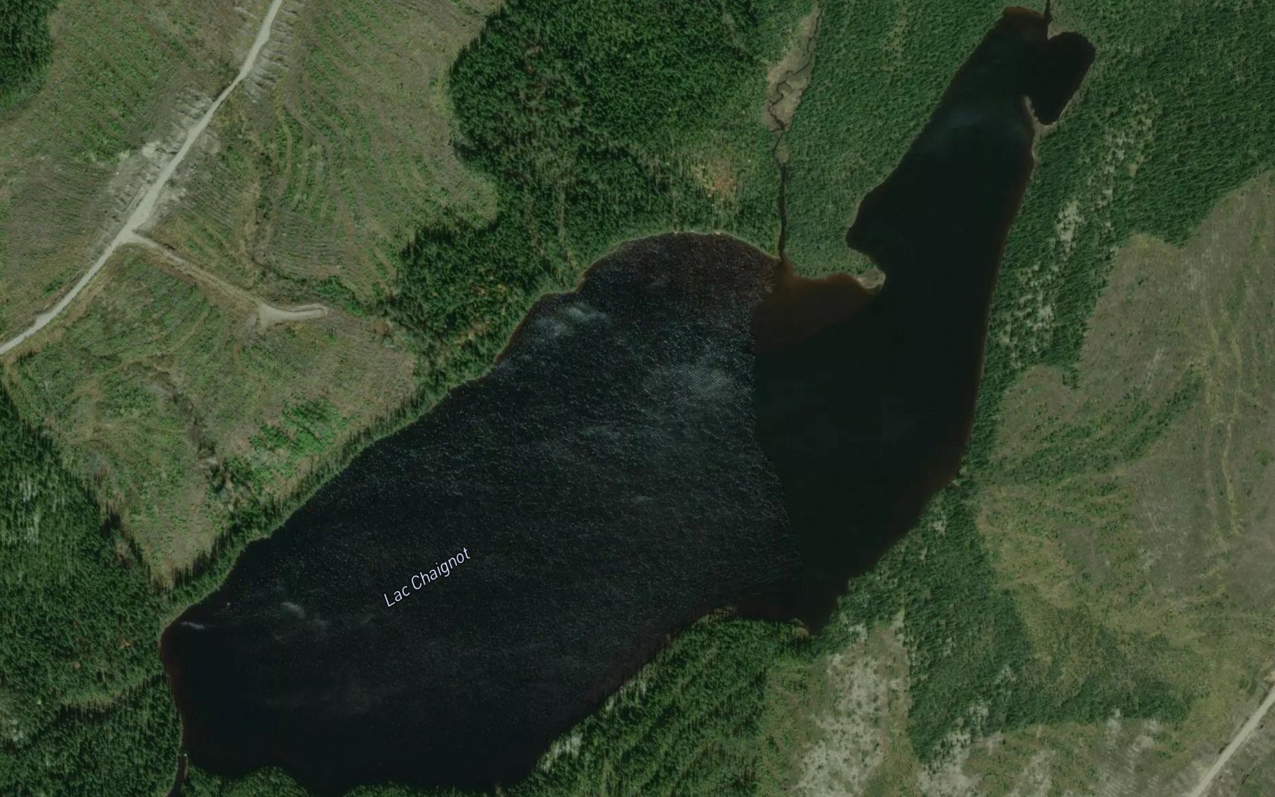 Satellite map of the Lac Chaignot