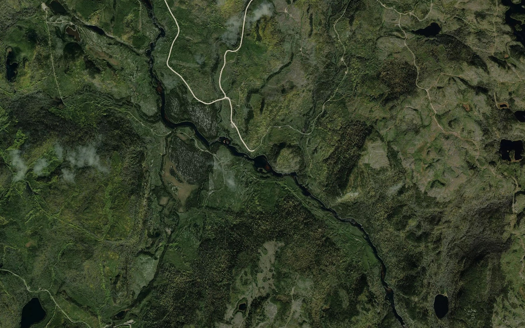 Satellite map of the Riviere Qu'Appelle
