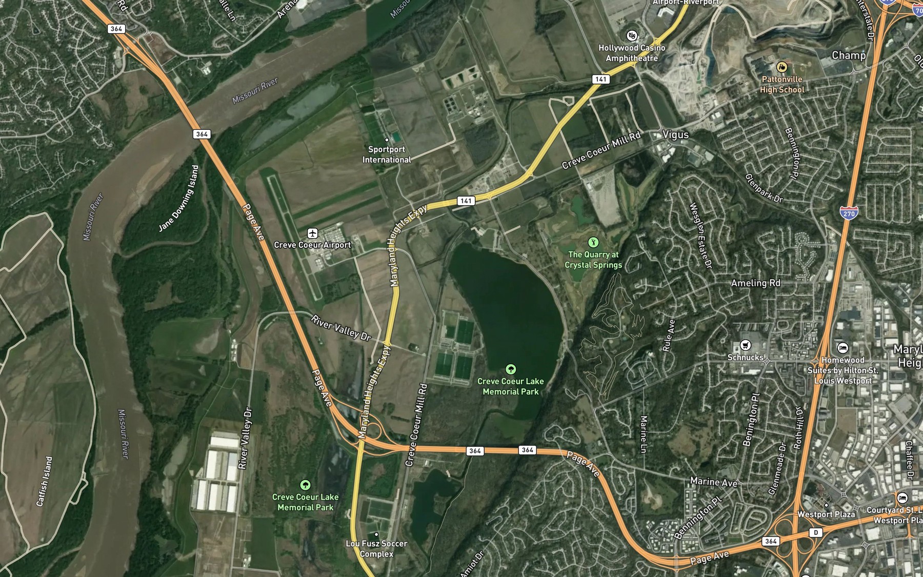 Satellite map of the Spot 4