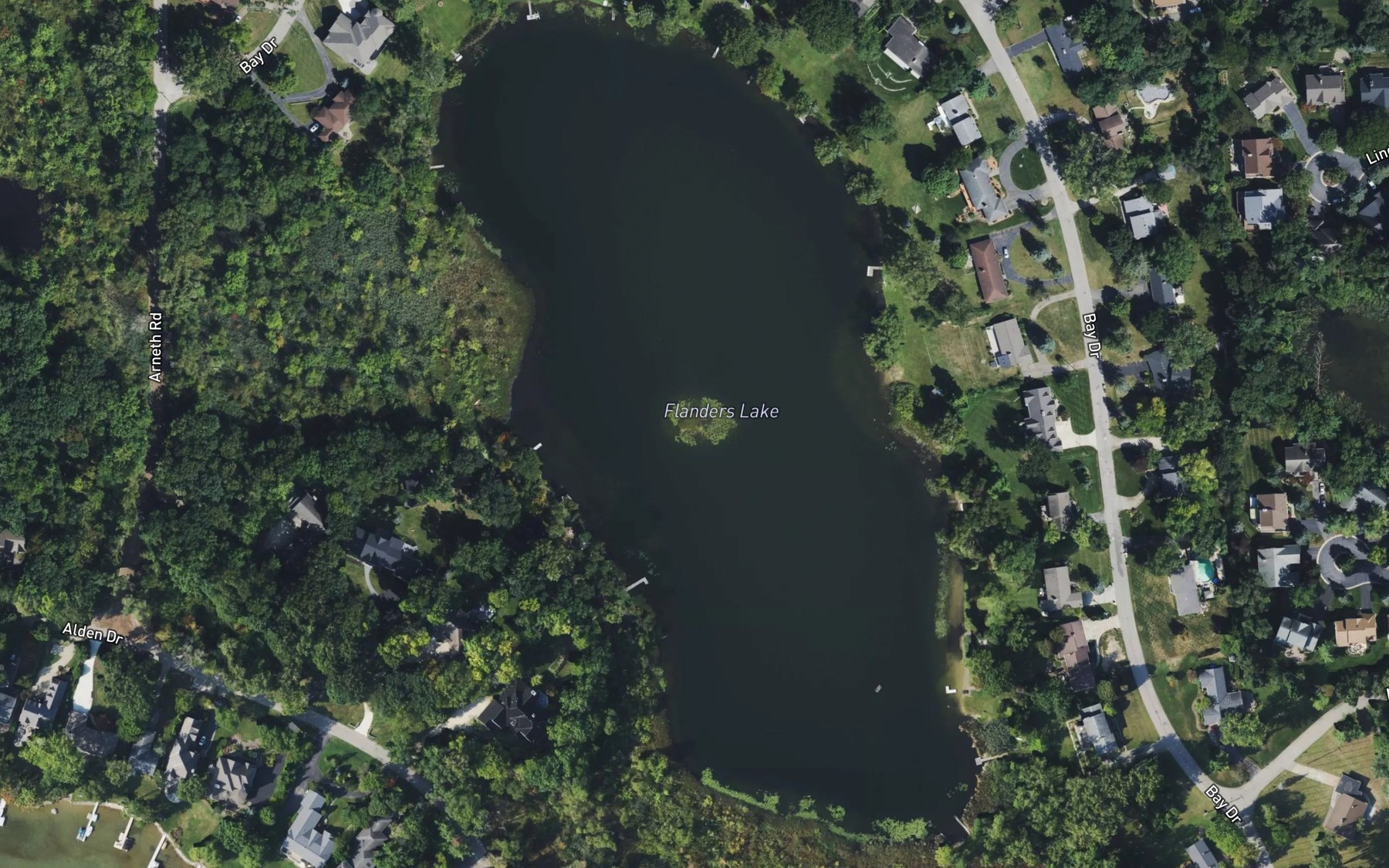 Satellite map of the Flanders Lake