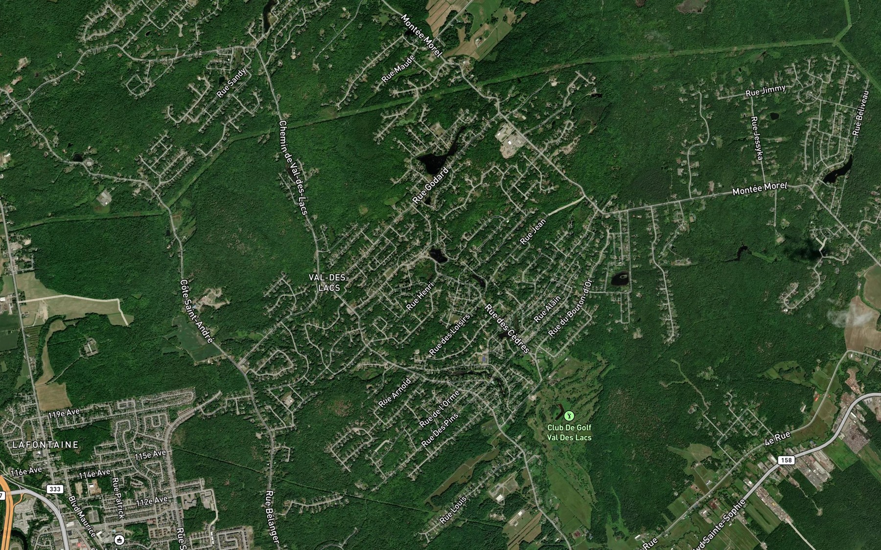 Satellite map of the Lac Briere