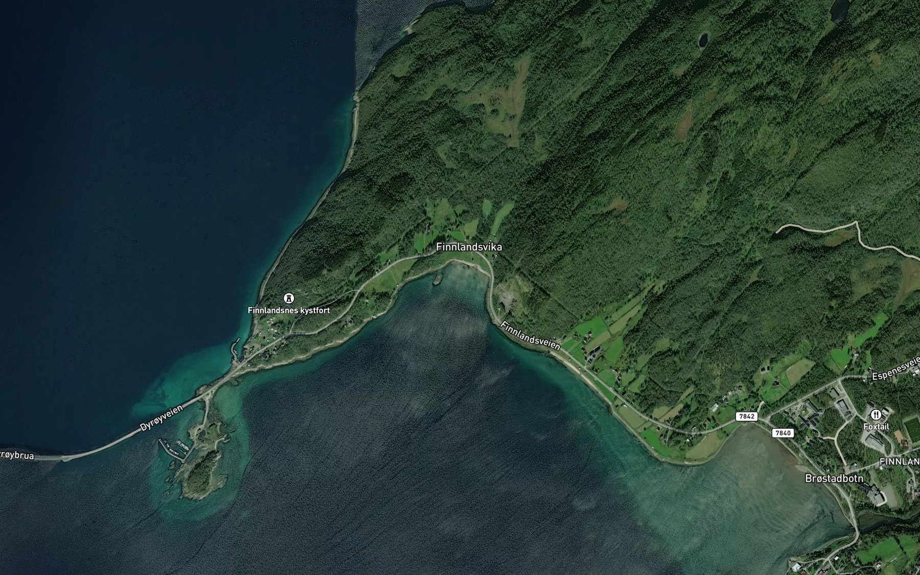 Satellite map of the Finnlandsvika