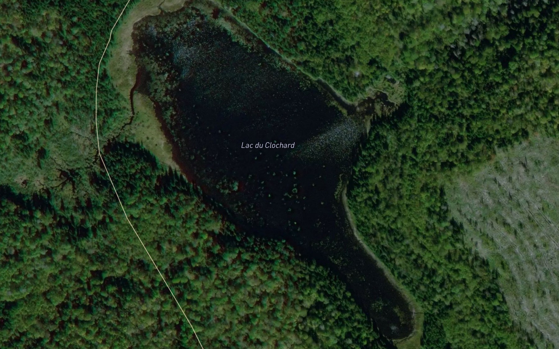 Satellite map of the Lac du Clochard