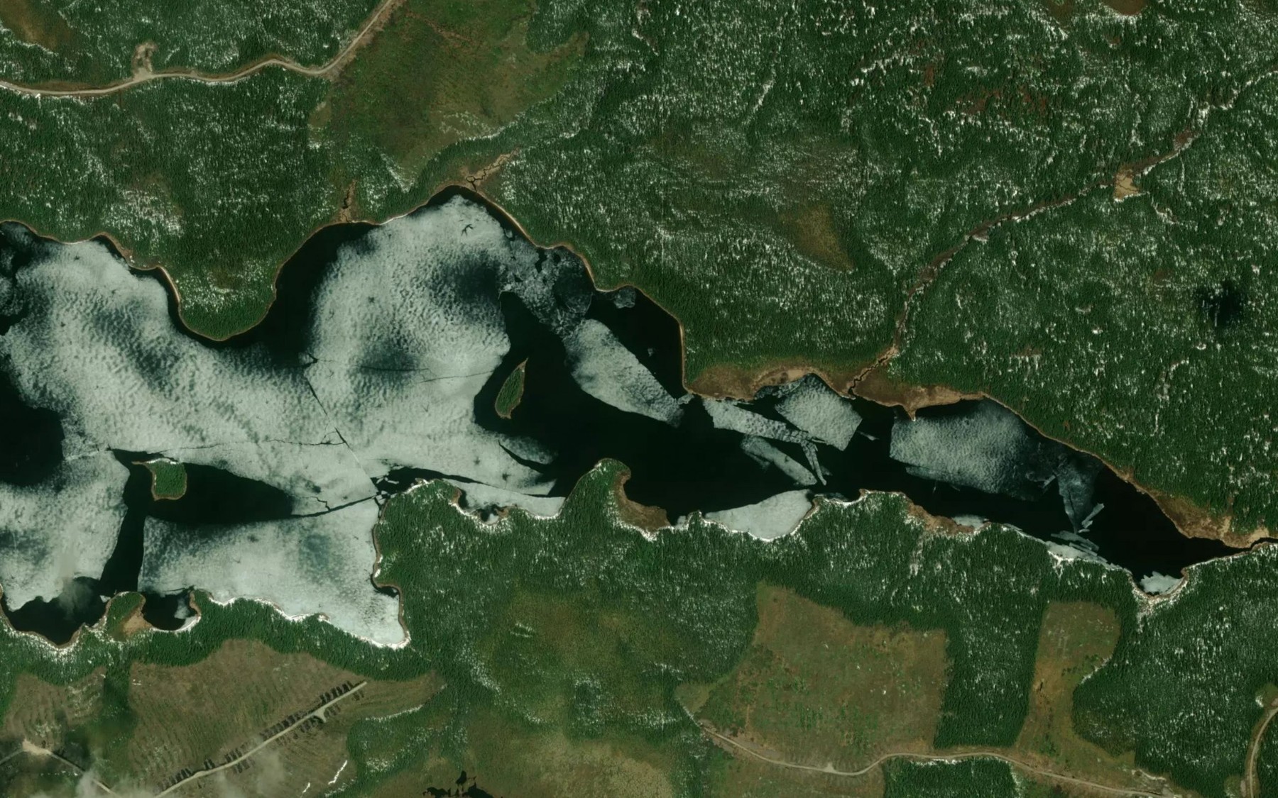Satellite map of the Lac Colette
