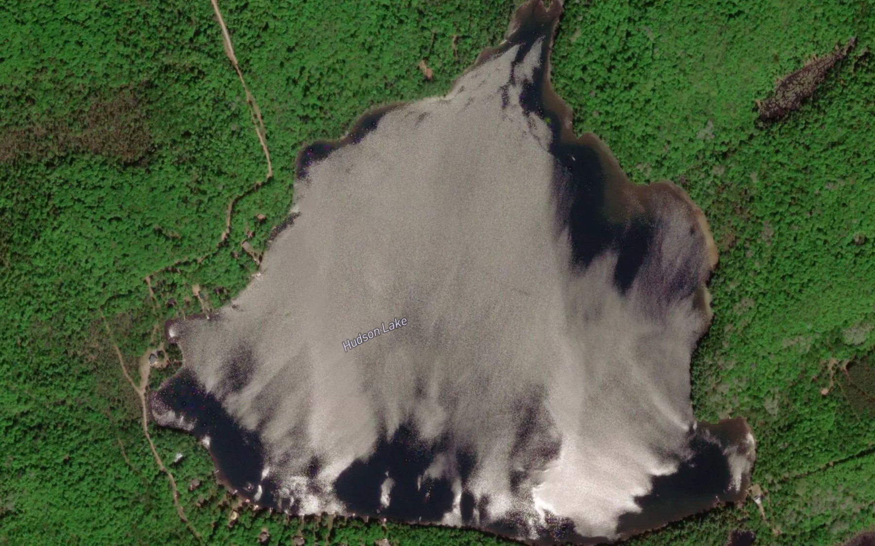 Satellite map of the Hudson Lake