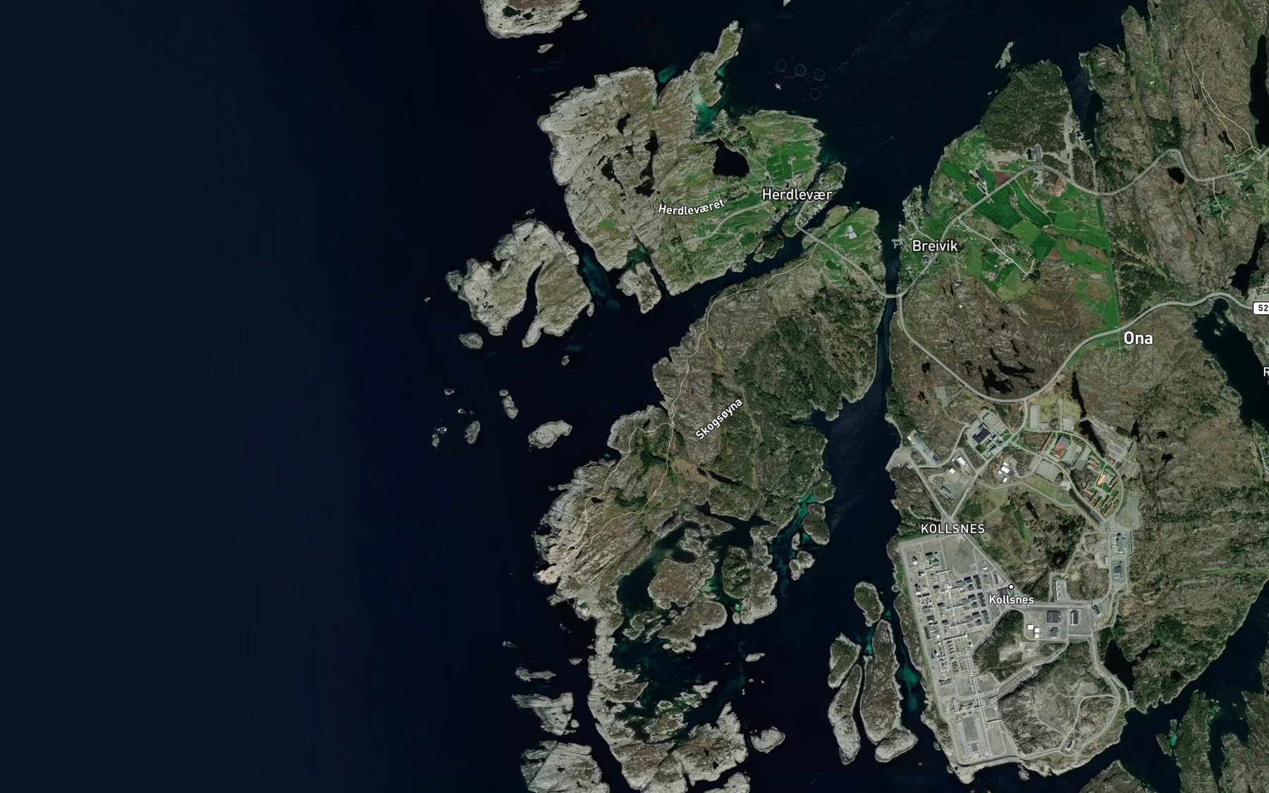 Satellite map of the Mjelkvikbogen