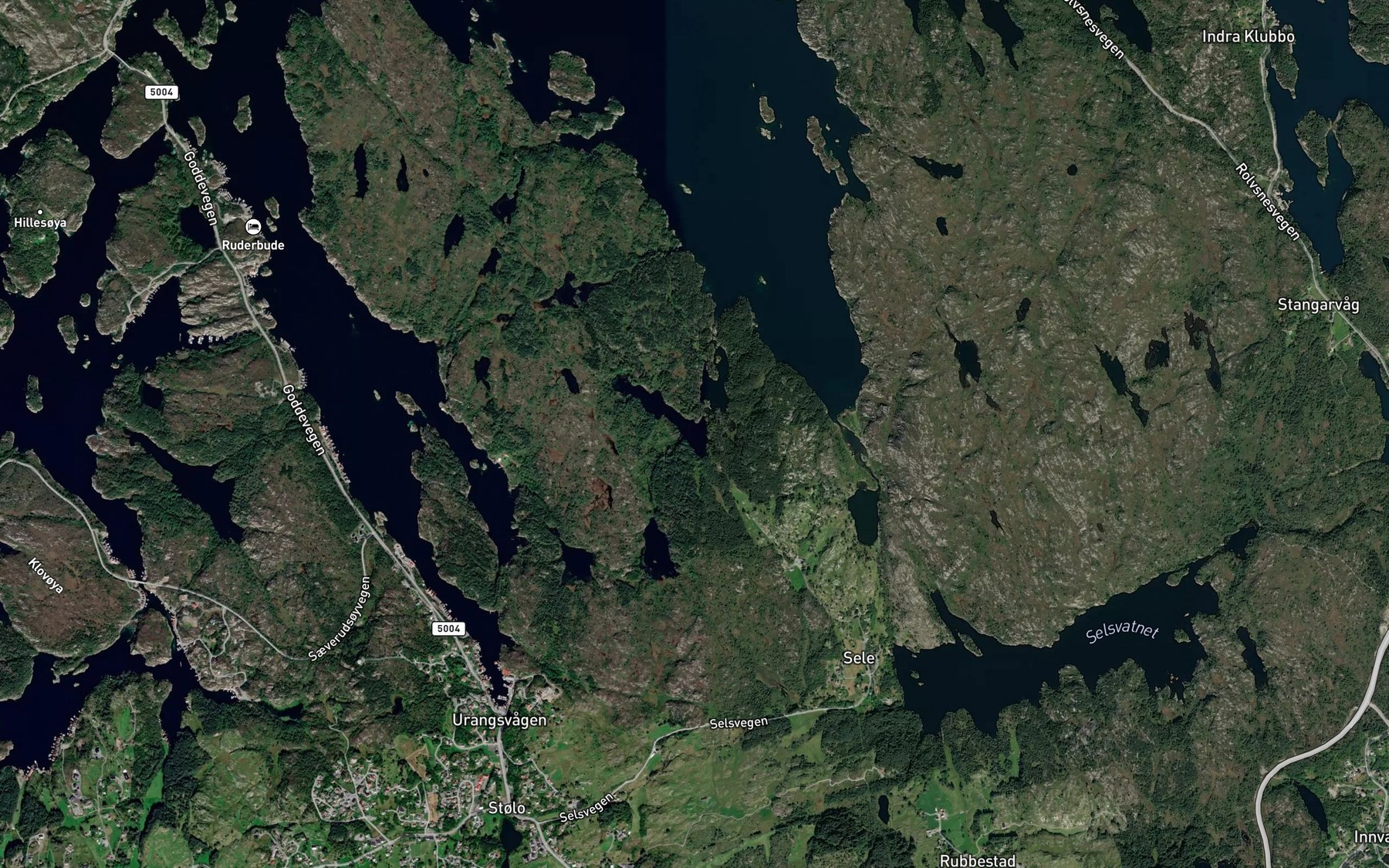 Satellite map of the Ovre Soljevatnet