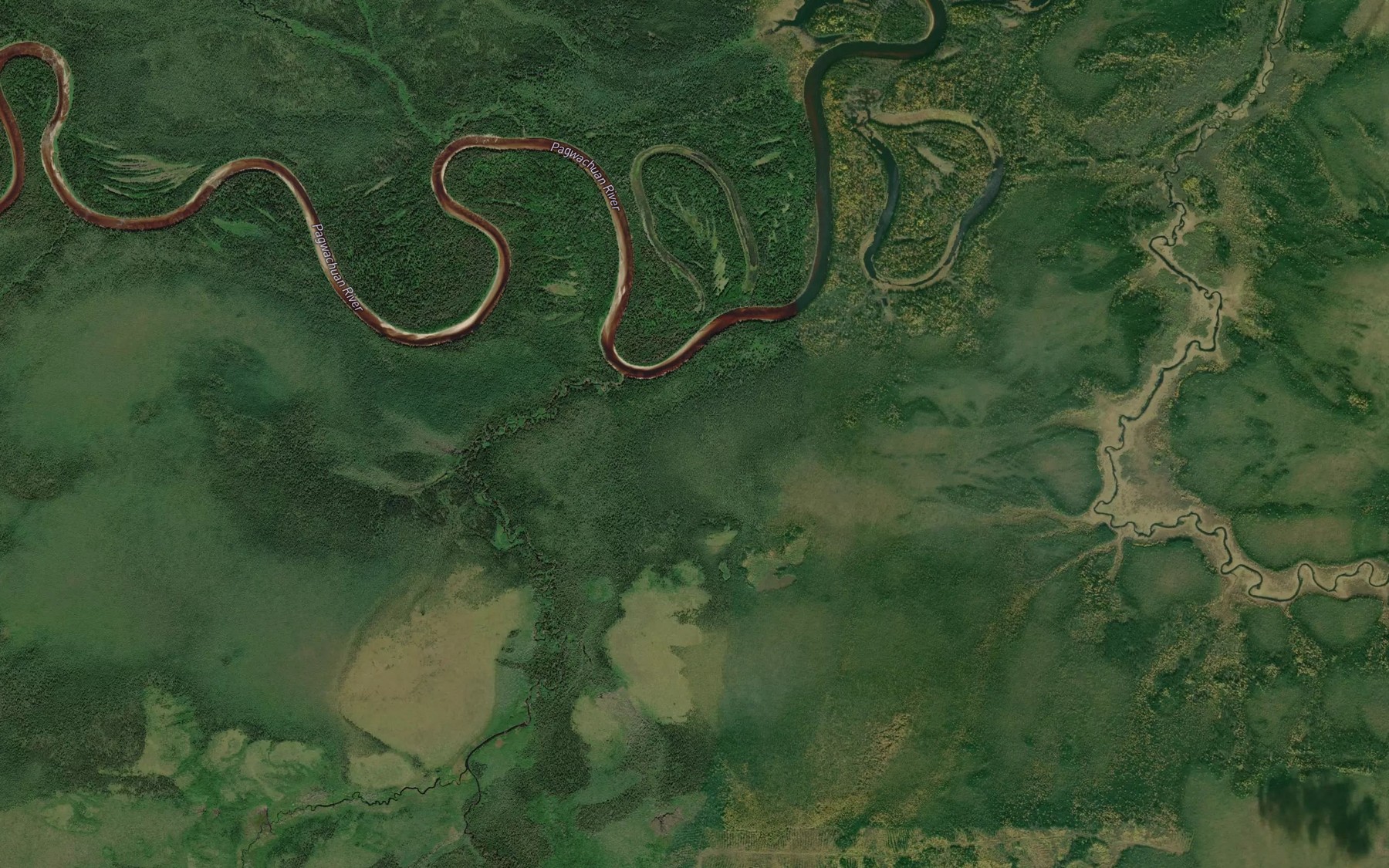 Satellite map of the Clark Creek