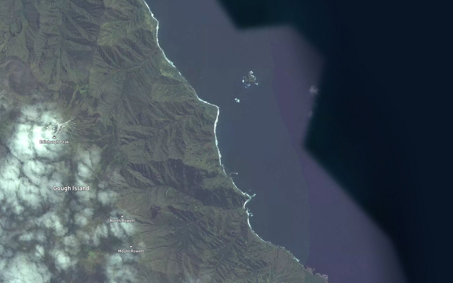Satellite map of the Milford Bay