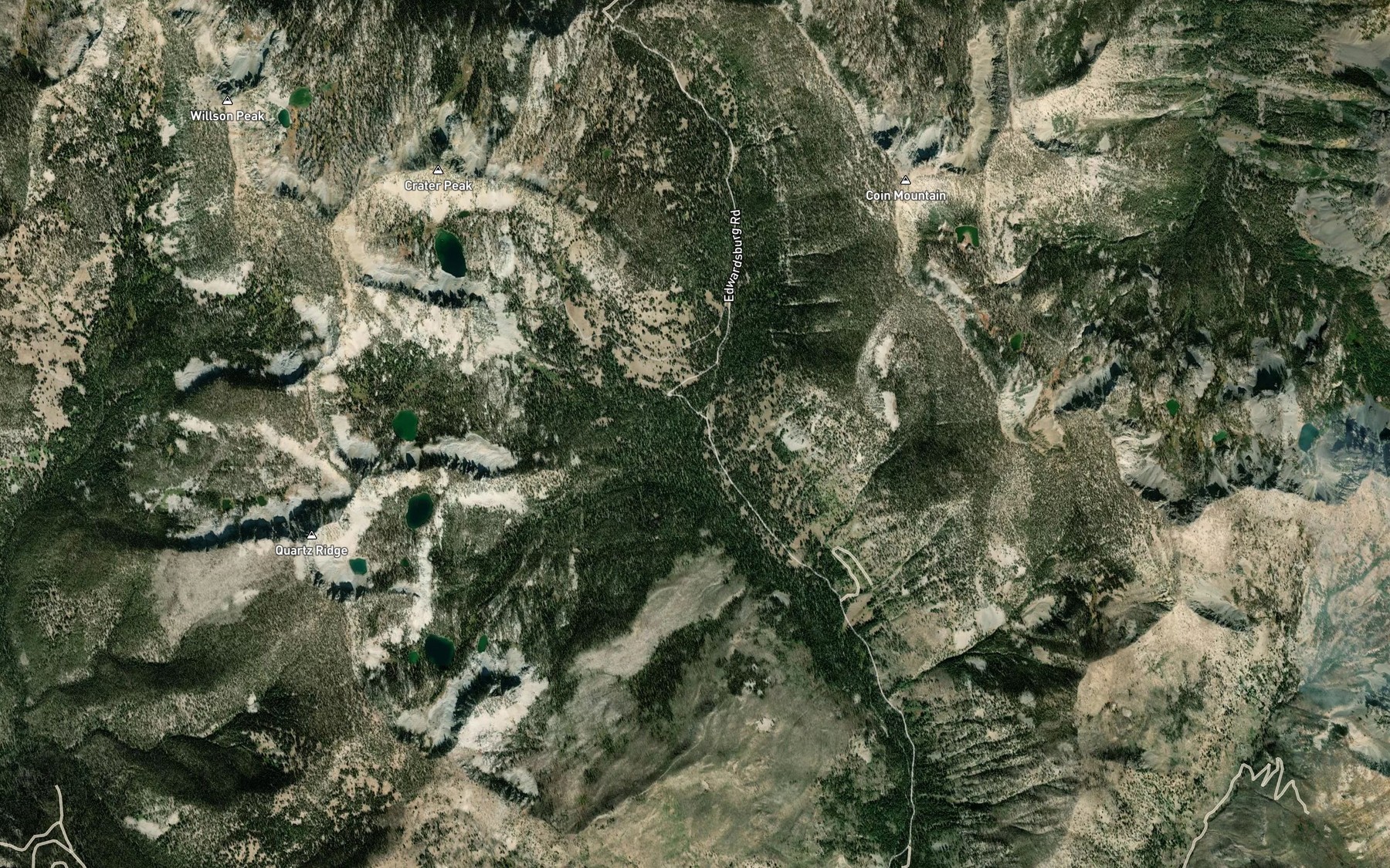 Satellite map of the Ellison Creek