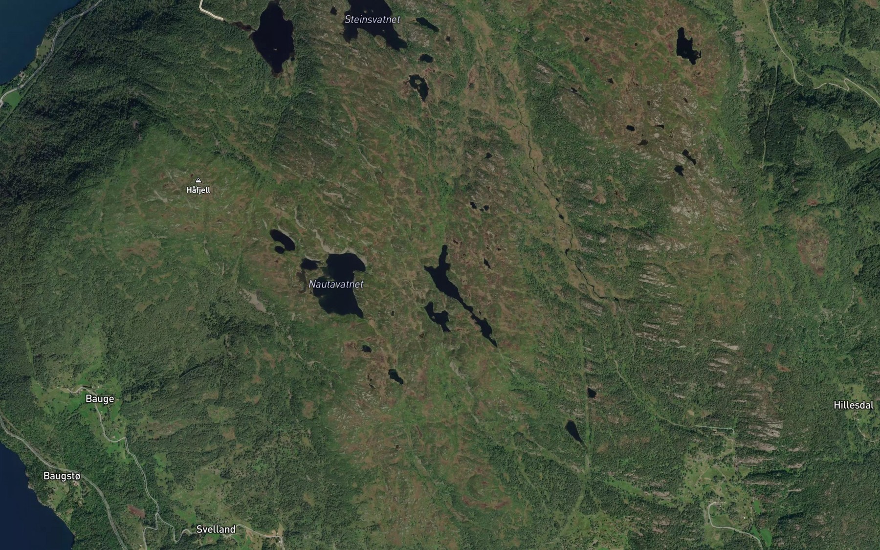 Satellite map of the Mjavatnet