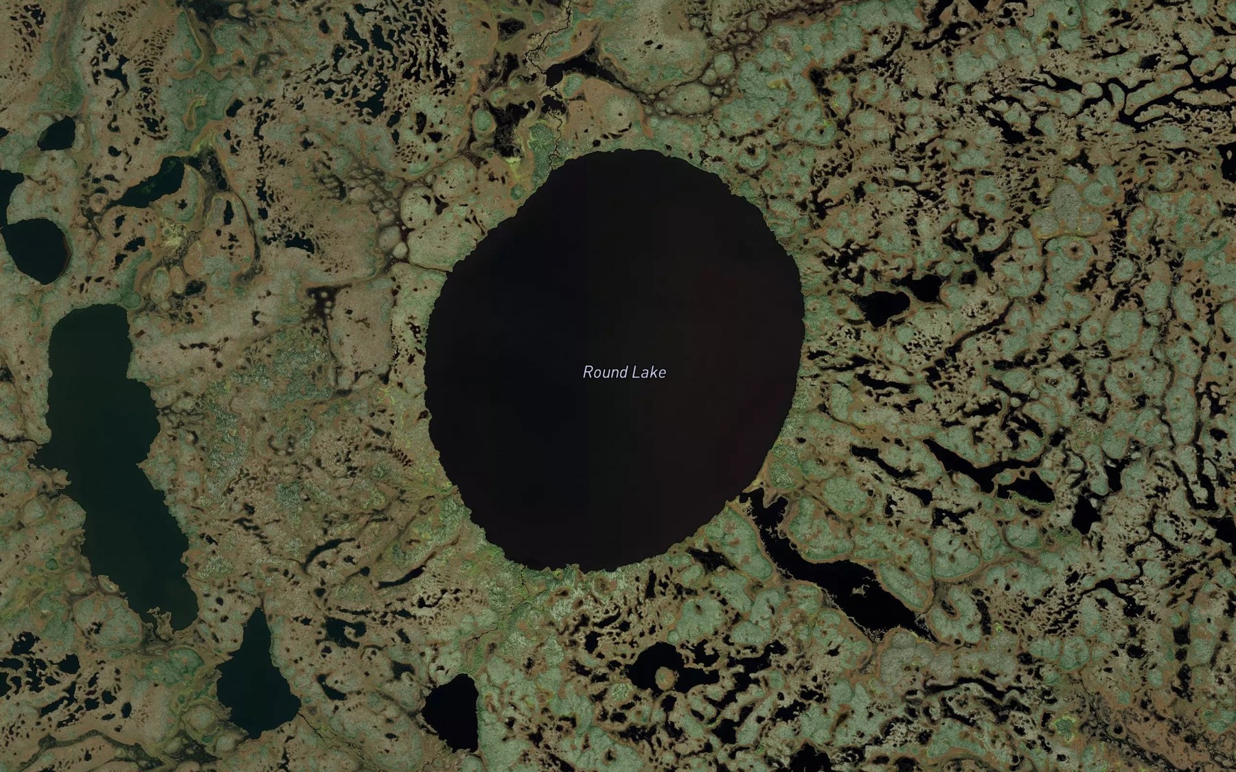 Satellite map of the Round Lake