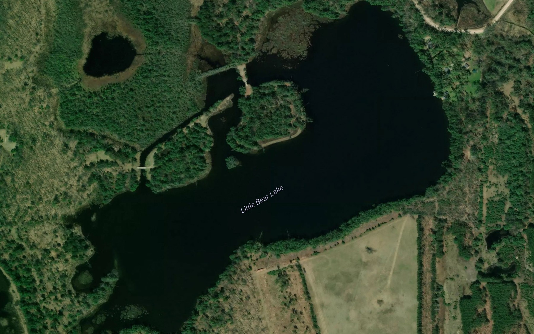 Satellite map of the Little Bear Lake