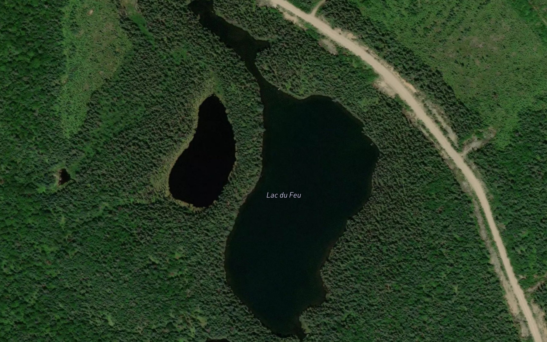 Satellite map of the Lac du Feu