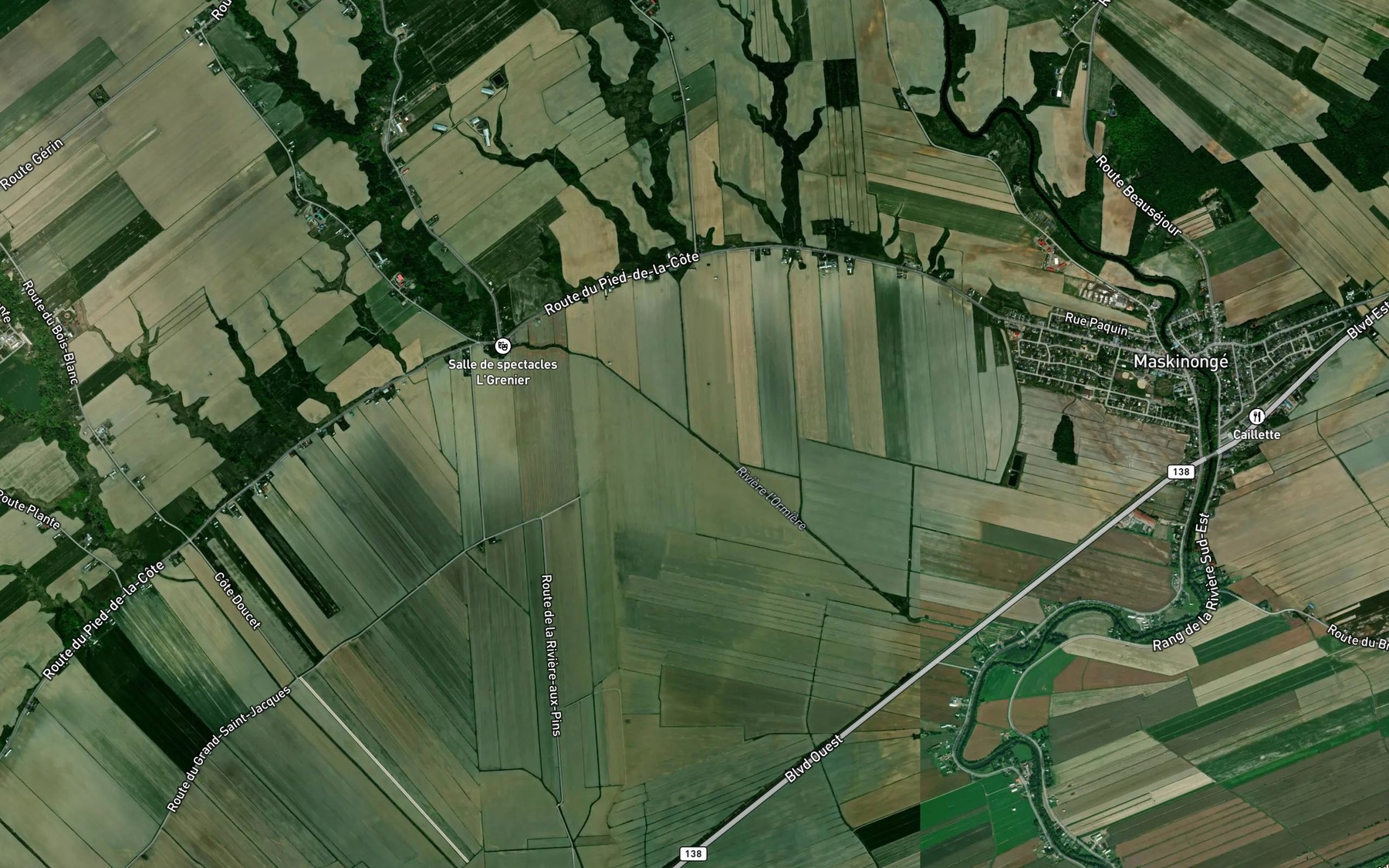 Satellite map of the Ruisseau de Trompe-Souris
