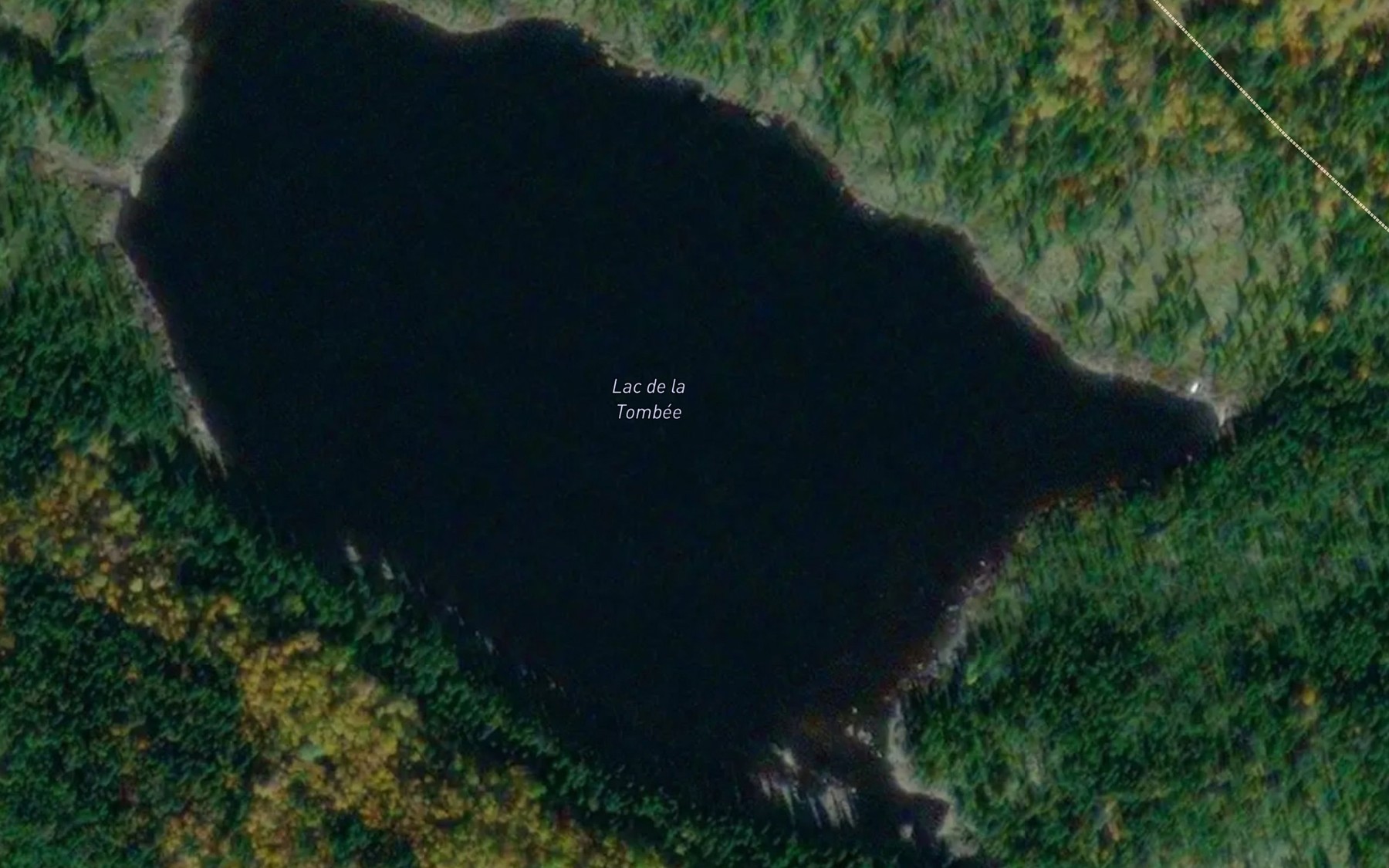 Satellite map of the Lac de la Tombee