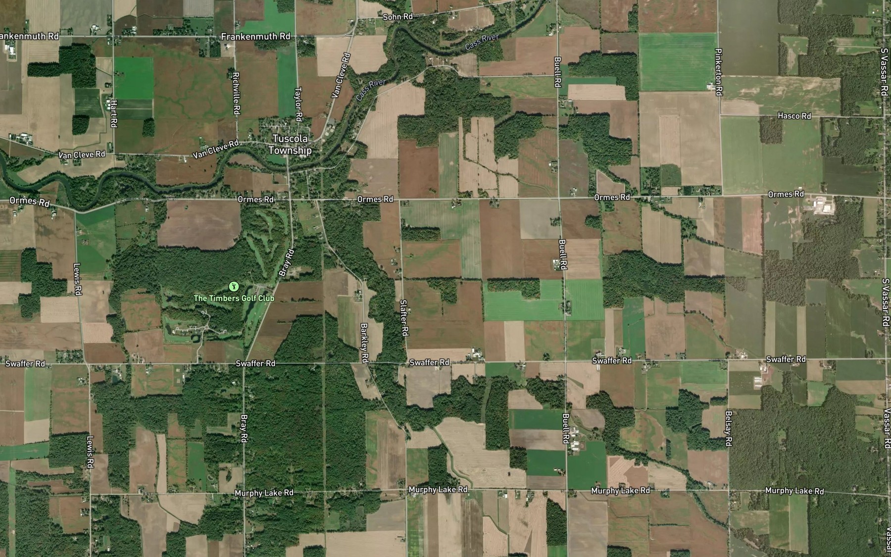 Satellite map of the Sprague Drain