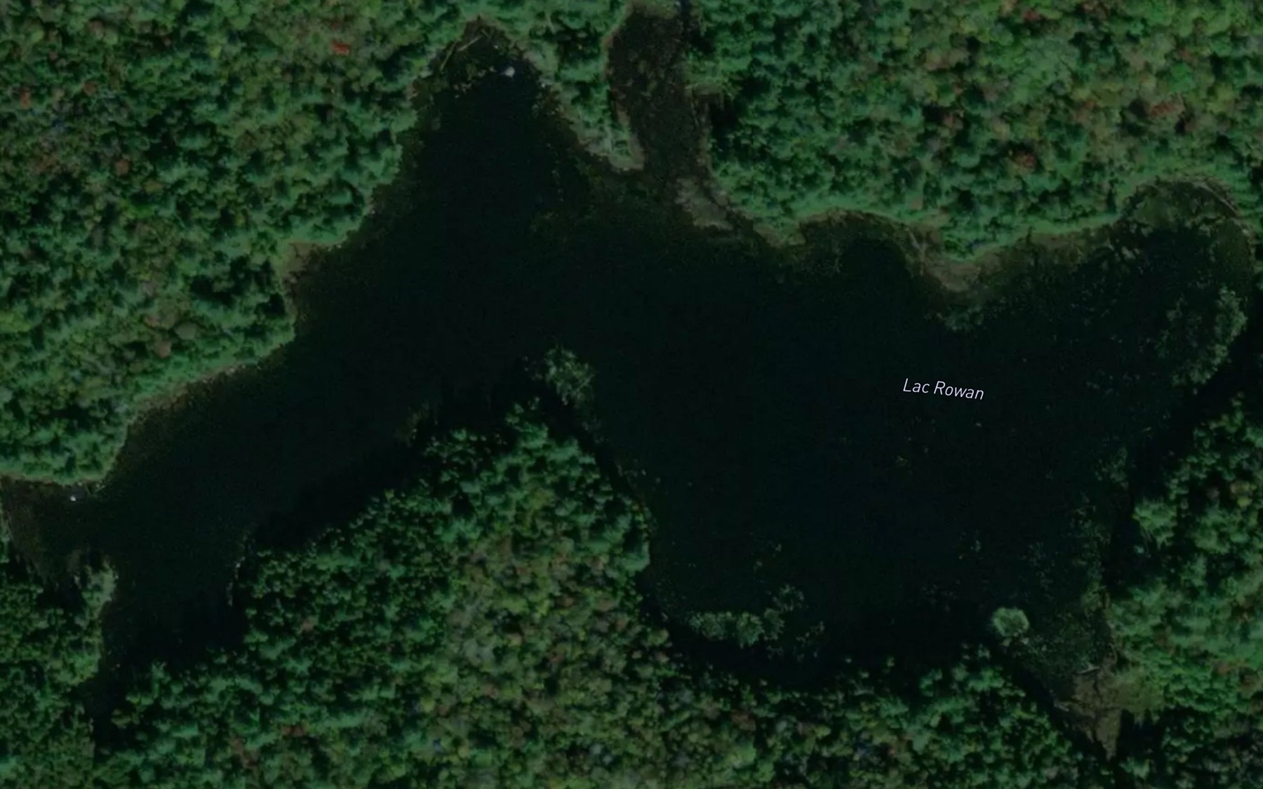 Satellite map of the Lac Rowan