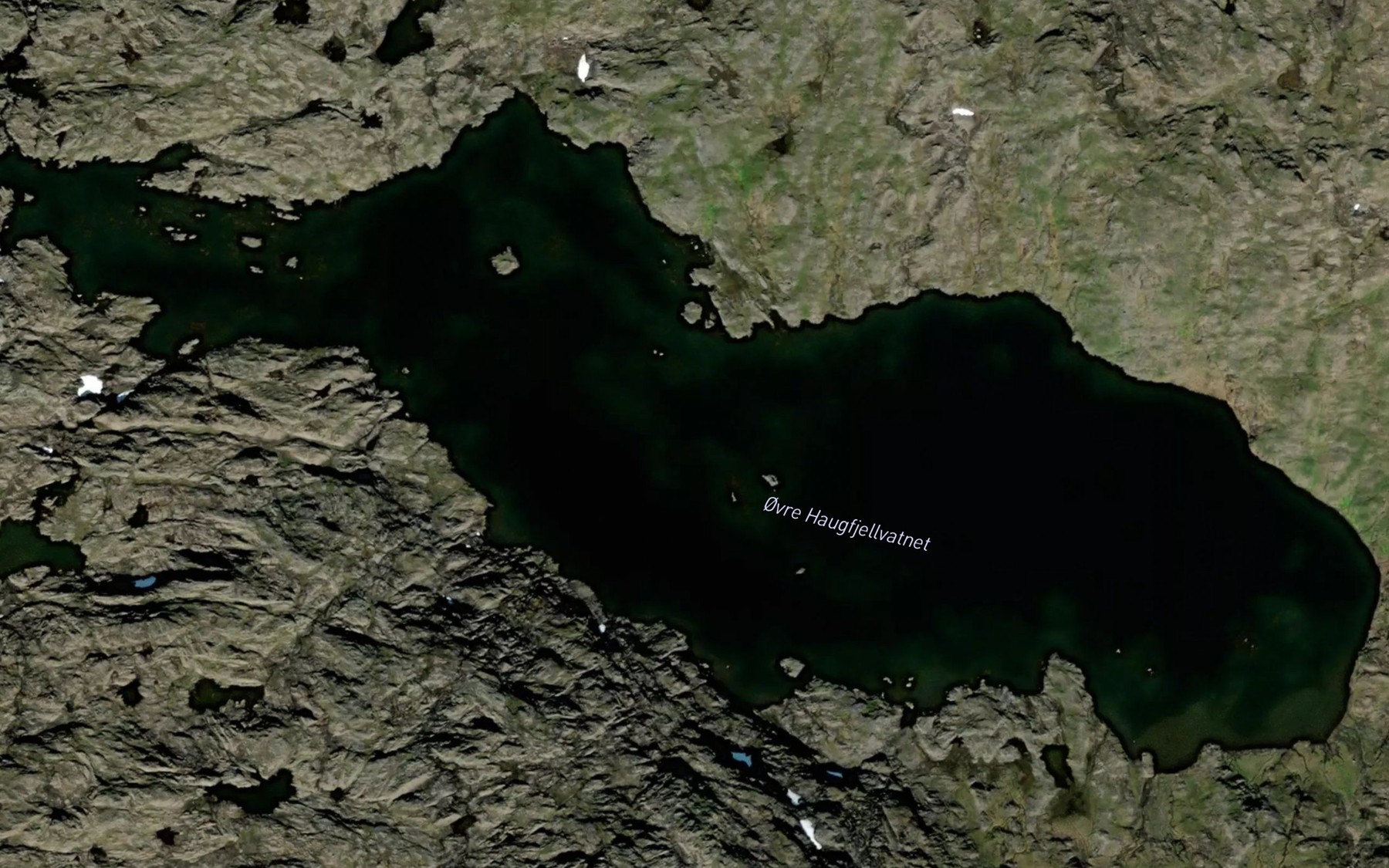 Satellite map of the Haugfjellvatnet,ovre