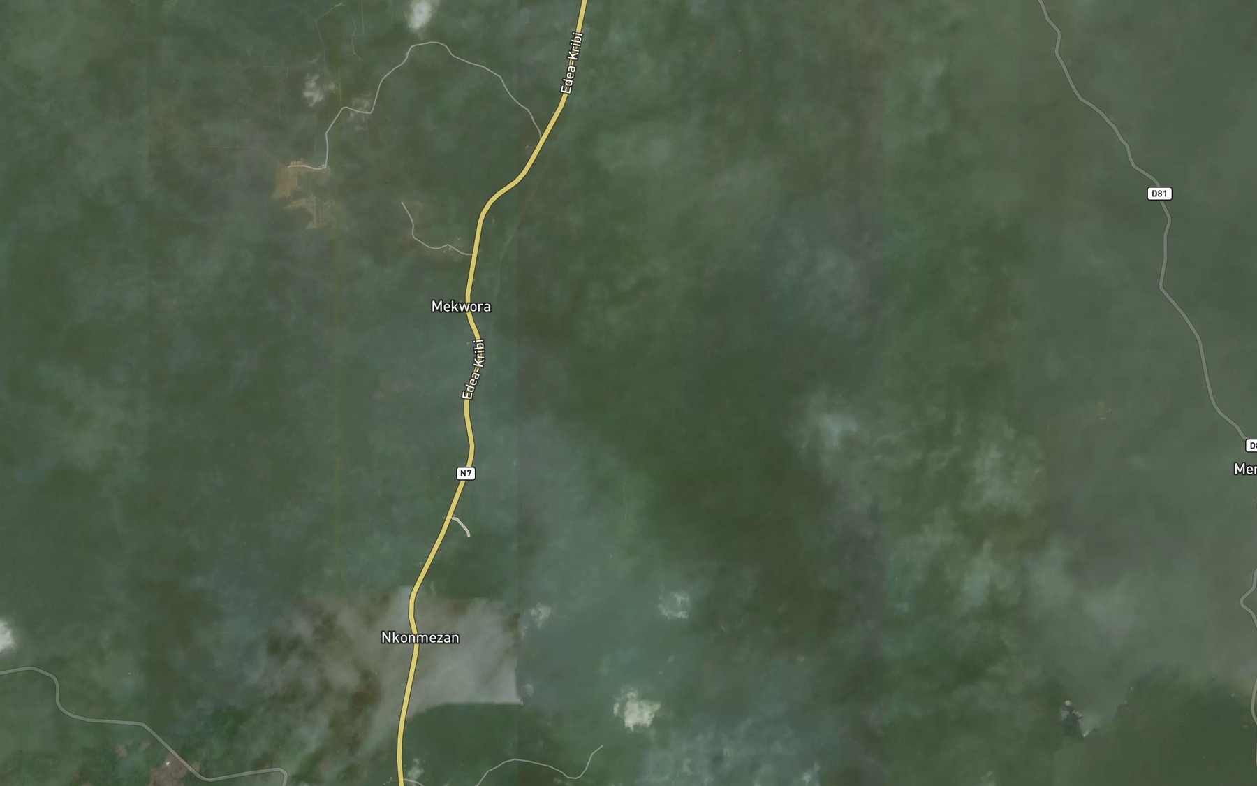 Satellite map of the Ndende