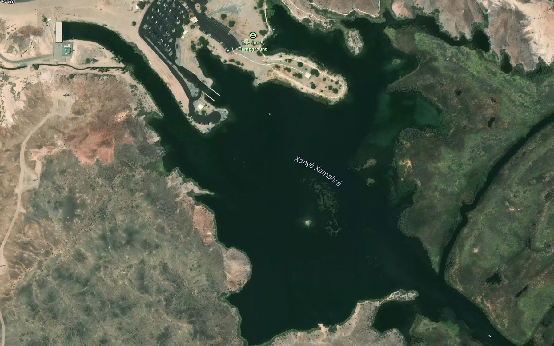 Satellite map of the Xanyo Xamshre