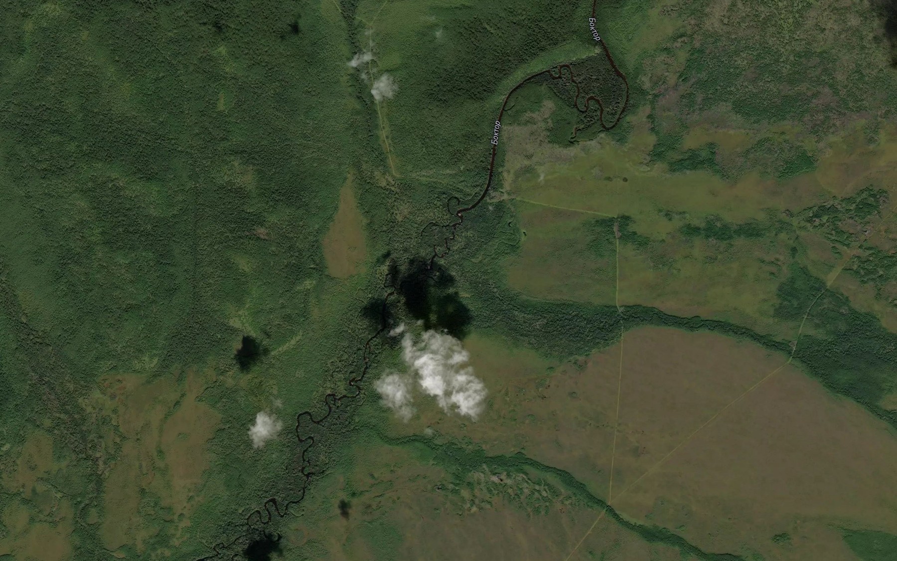 Satellite map of the Verkhnyaya Ol'goka